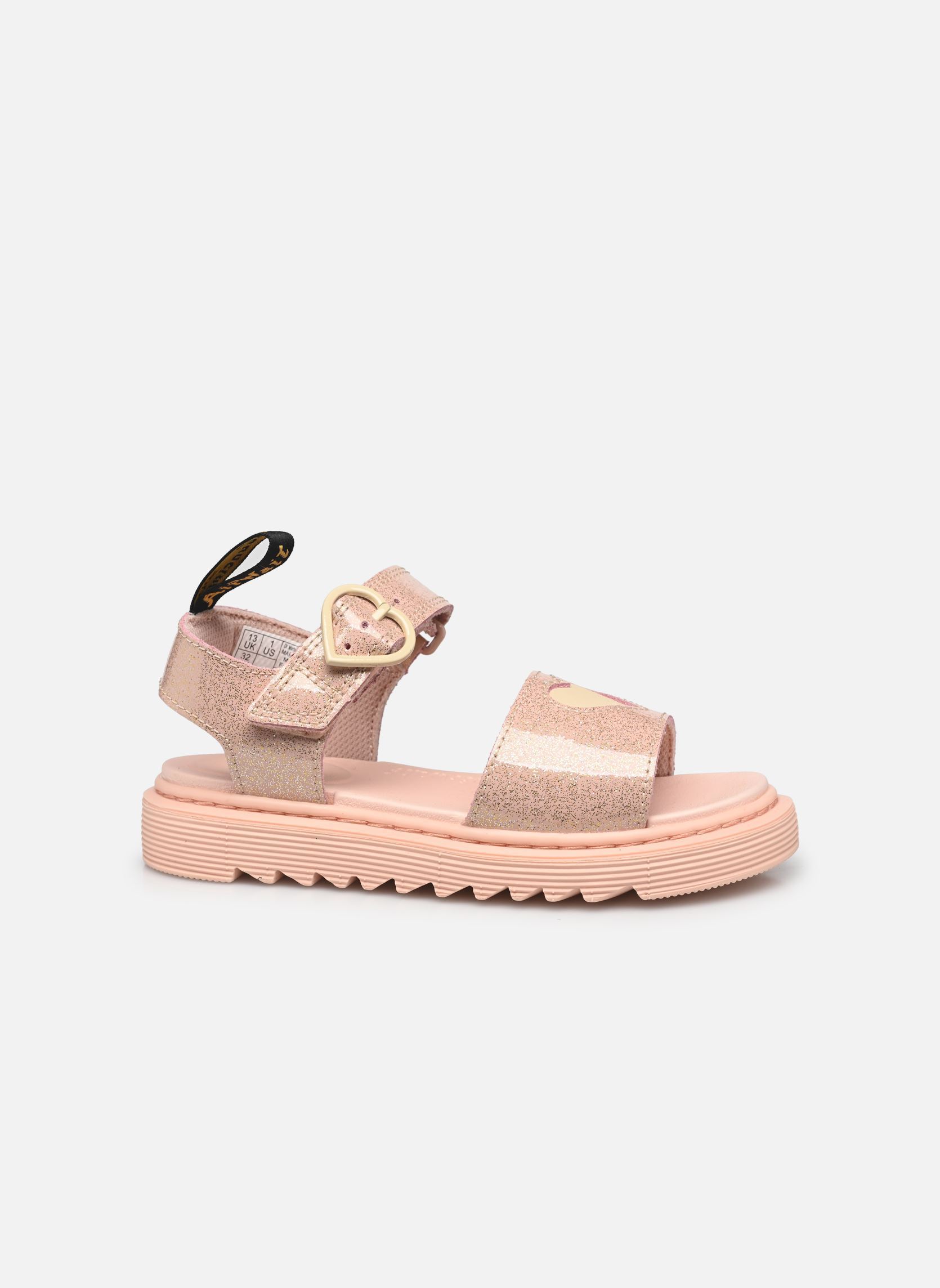 Sandales Marlowe Hearts J fille rose Dr. Martens Sandales Marlowe Hearts J fille rose POWDER PINK+CLOUD CREAM