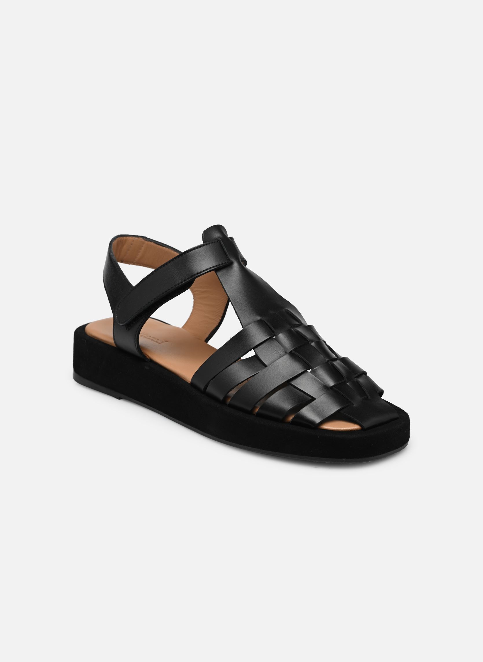 Sandales compensées et plateformes Gigi femme noir Flattered Sandales compensées et plateformes Gigi femme noir BLACK LEATHER