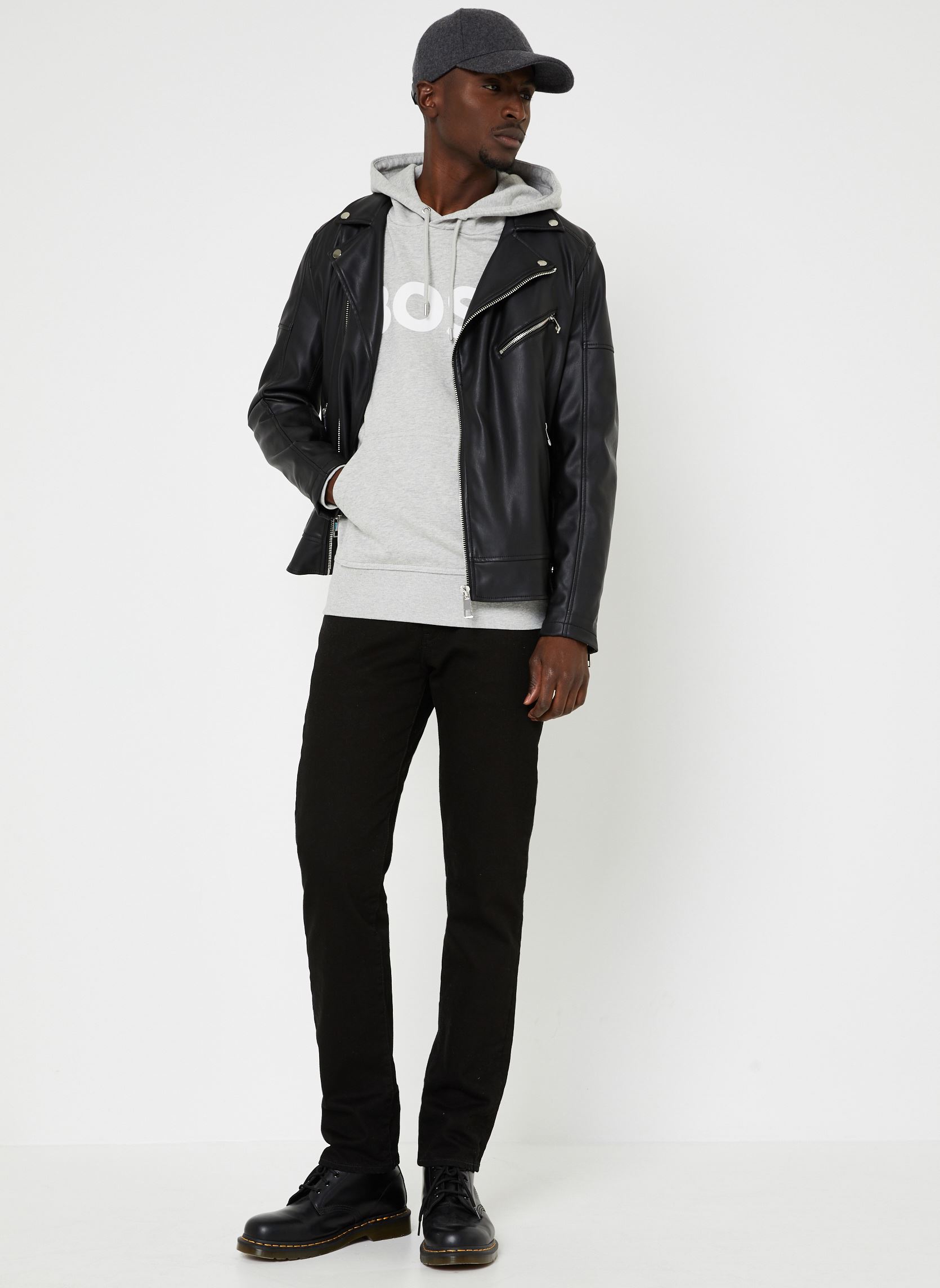 Hoodies WebasicHood heren grijs BOSS Hoodies WebasicHood heren grijs 071 OPEN GREY
