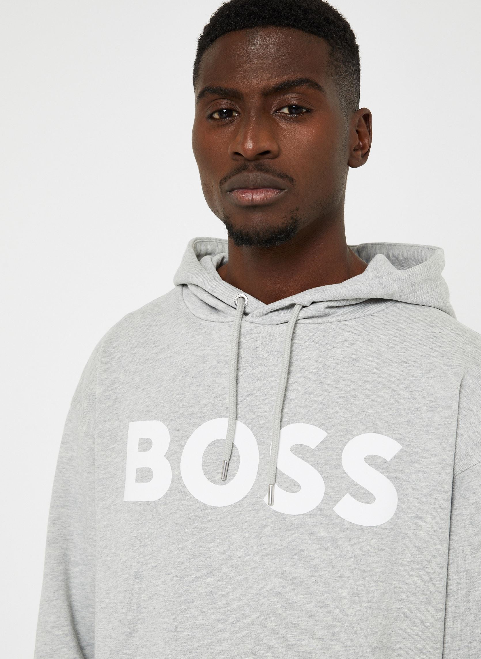 Hoodies WebasicHood heren grijs BOSS Hoodies WebasicHood heren grijs 071 OPEN GREY