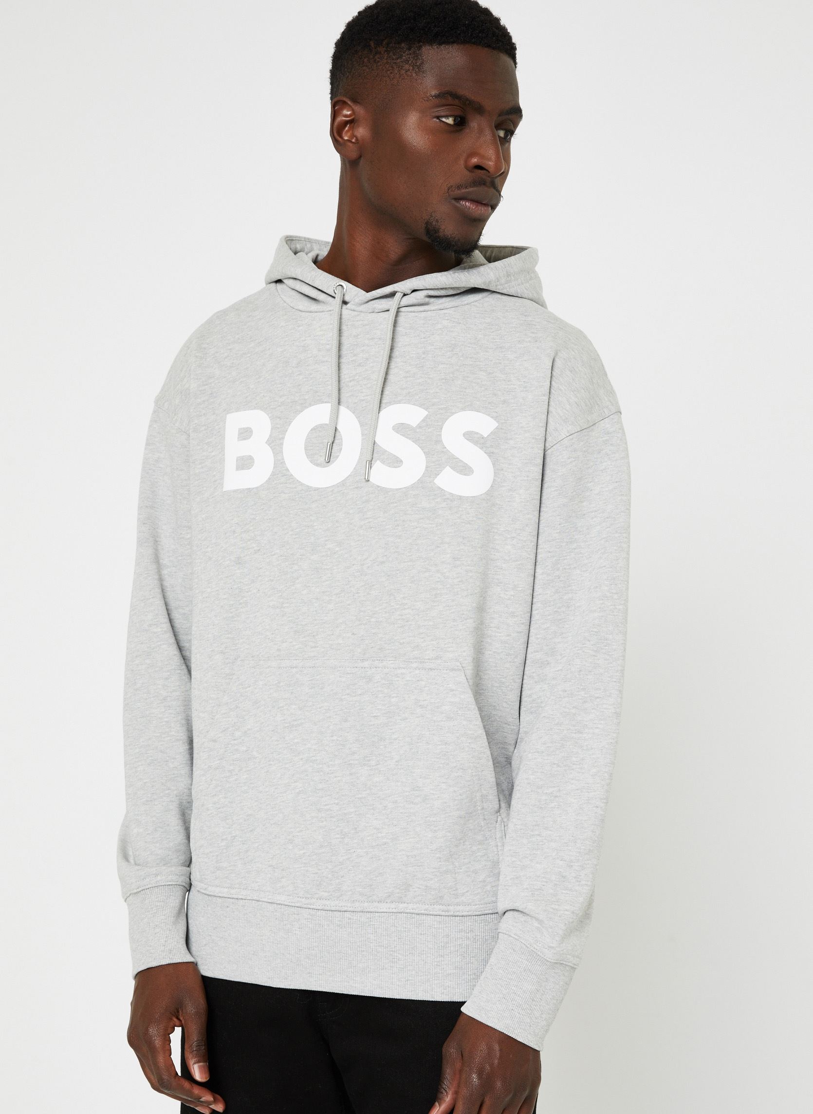 Hoodies WebasicHood heren grijs BOSS Hoodies WebasicHood heren grijs 071 OPEN GREY