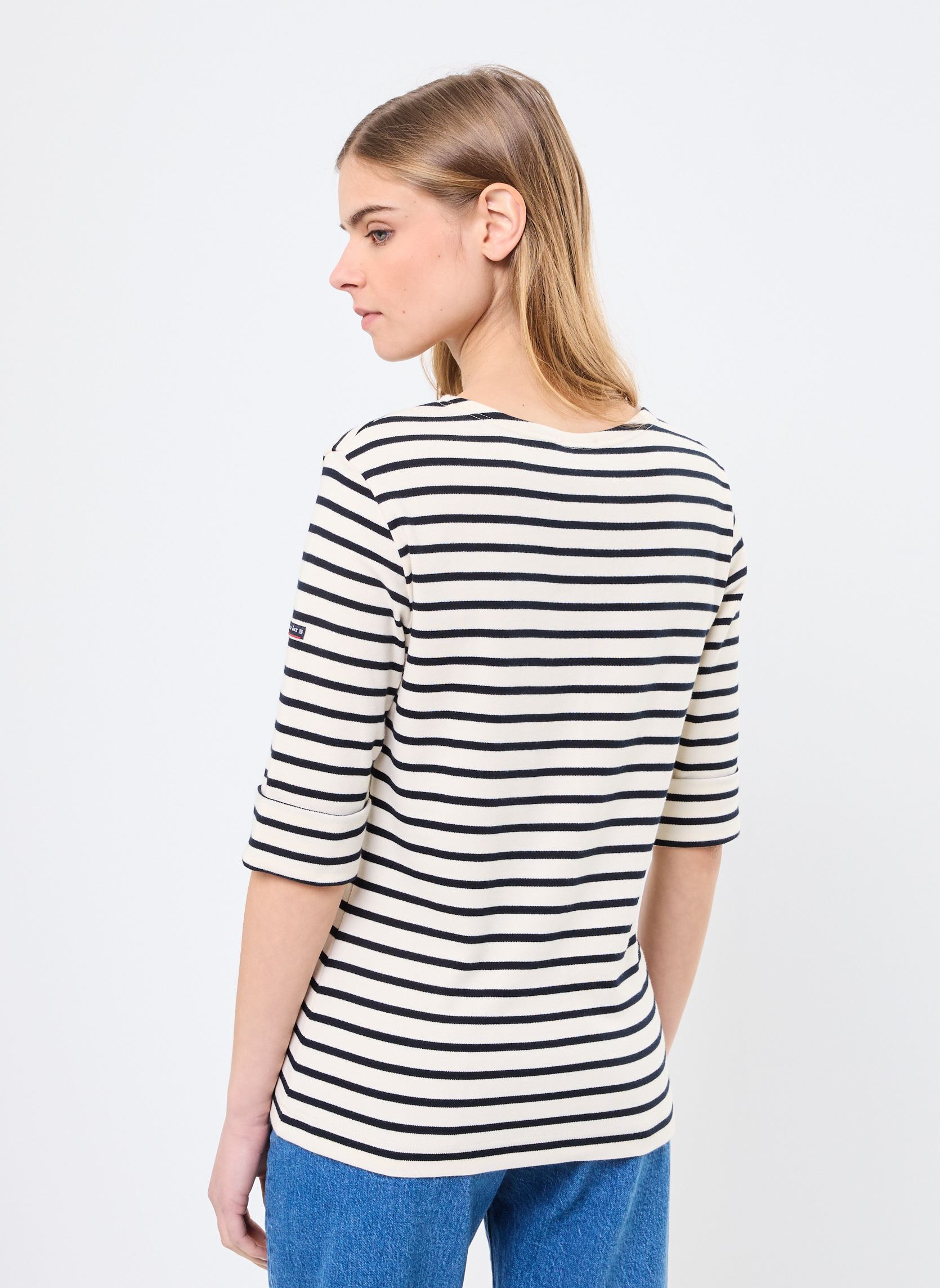 Tee-shirts Marinière ''Cancale'' Femme femme blanc Armor Lux Tee-shirts Marinière ''Cancale'' Femme femme blanc Nature Rich Navy