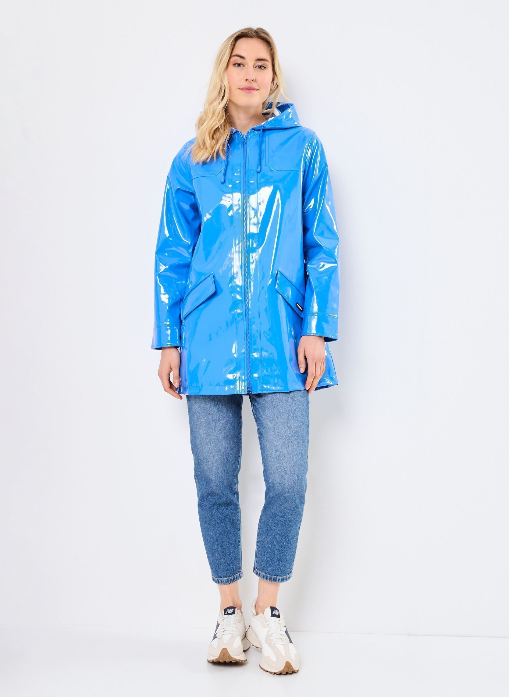 Caban Donna Armor-lux In Lana Riciclata, Colletto Sarto, Doppiopetto, Made In France