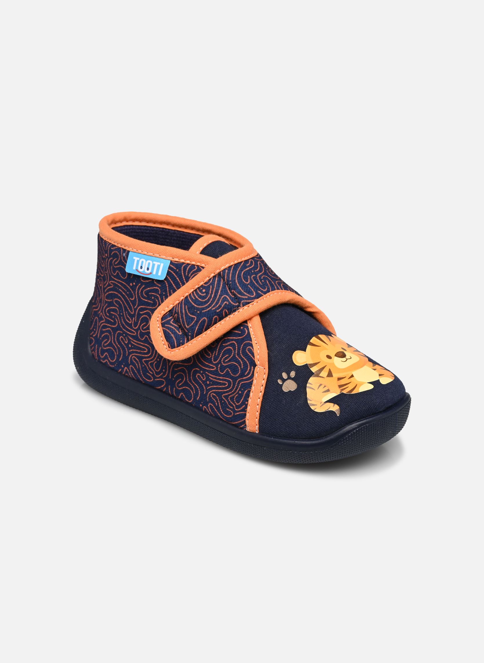 Pantoffels GALIA TR 1021 jongens blauw Tooti Pantoffels GALIA TR 1021 jongens blauw MARINE/MNE ORANGE