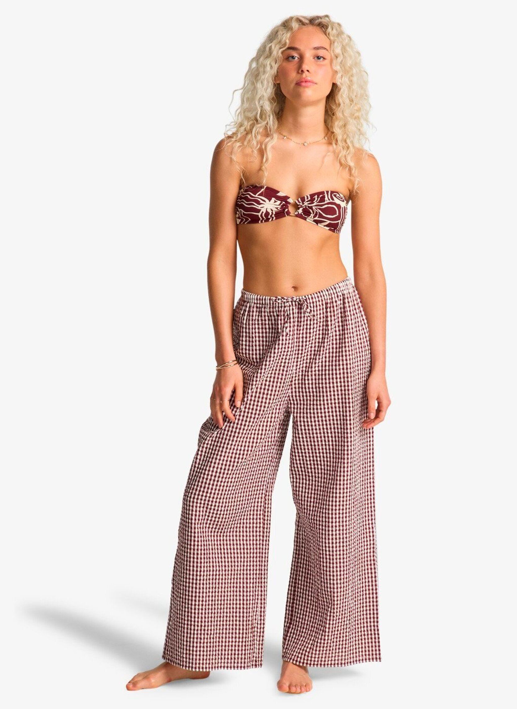 Wijde broeken Beach Spirit dames rood Billabong Wijde broeken Beach Spirit dames rood CRANBERRY