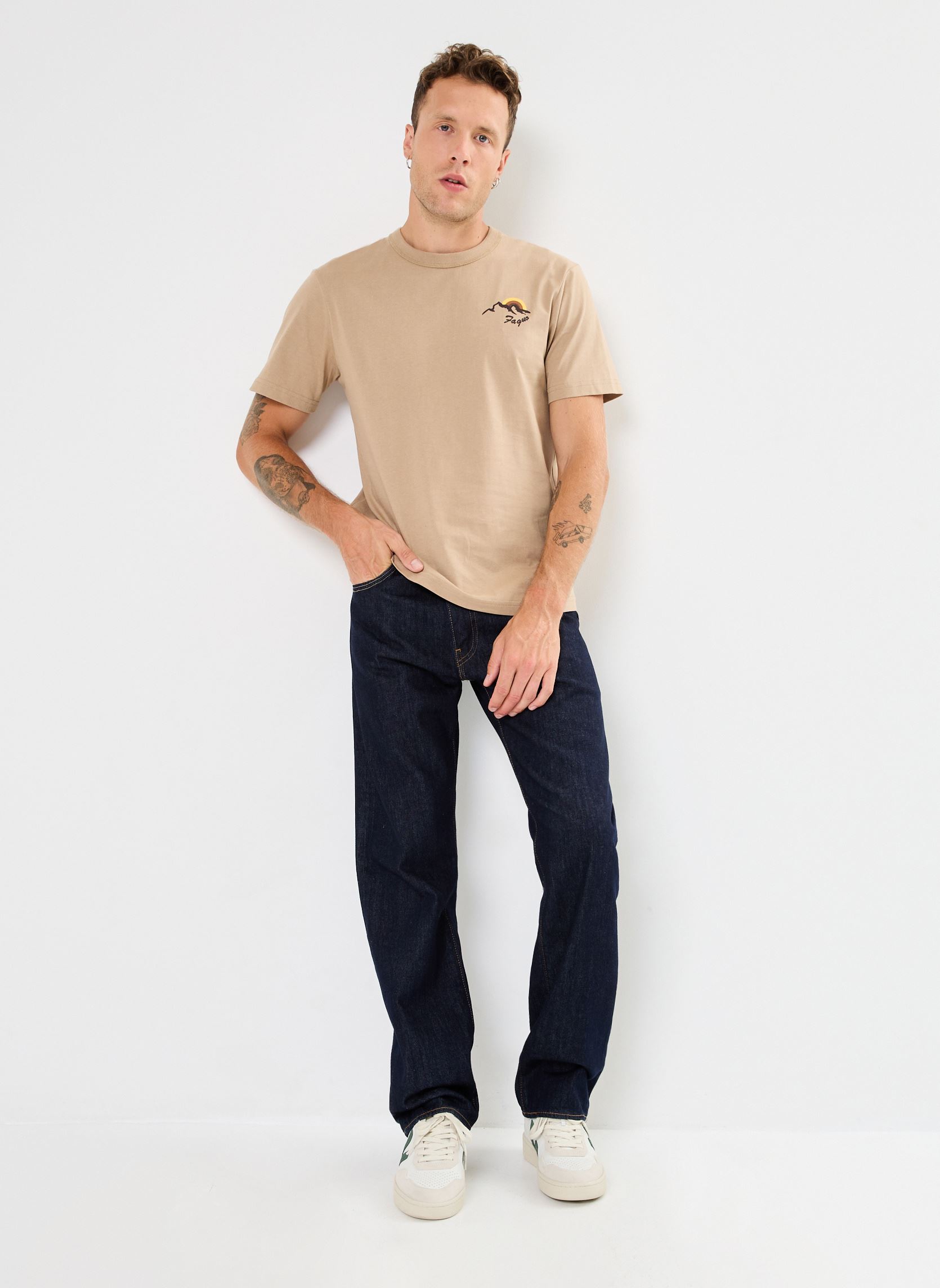 Tee-shirts Lugny T-Shirt Cotton homme multicolore Faguo Tee-shirts Lugny T-Shirt Cotton homme multicolore BEI01
