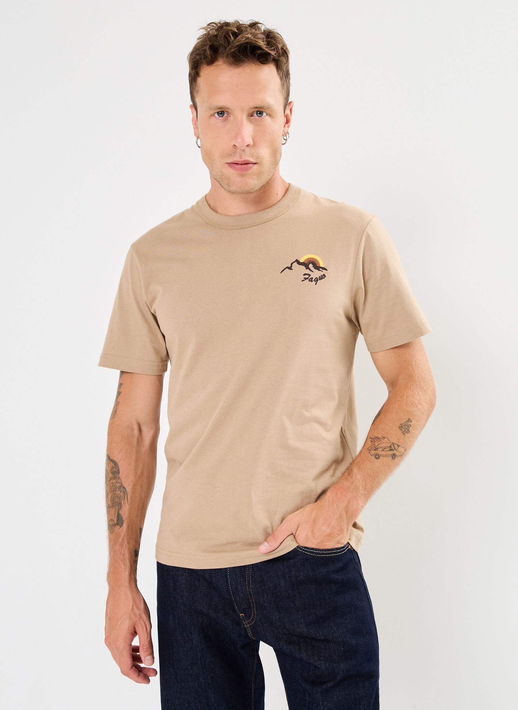 Tee-shirts Lugny T-Shirt Cotton homme multicolore Faguo Tee-shirts Lugny T-Shirt Cotton homme multicolore BEI01