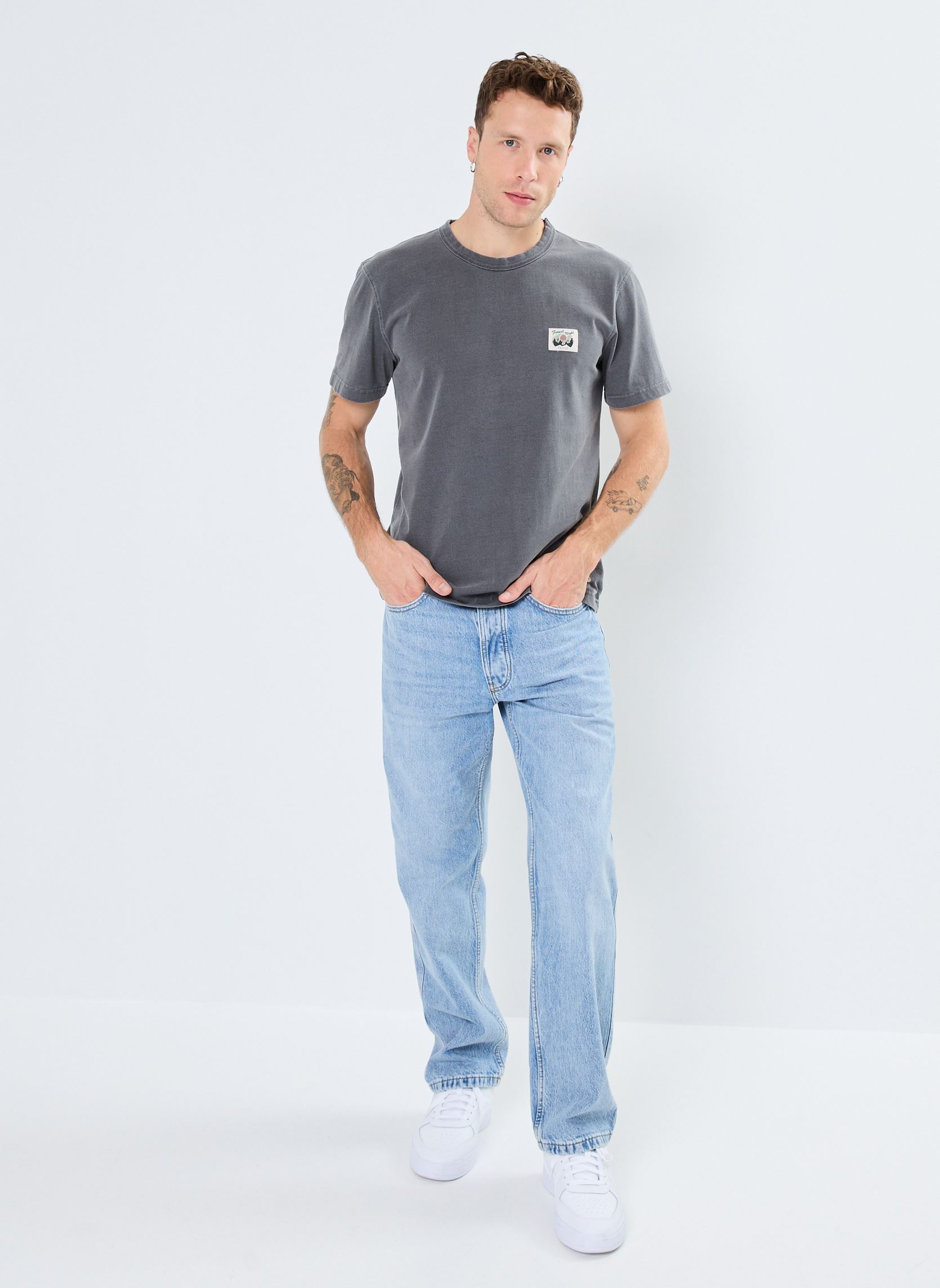 Tee-shirts Lugny T-Shirt Cotton homme gris Faguo Tee-shirts Lugny T-Shirt Cotton homme gris GRY09