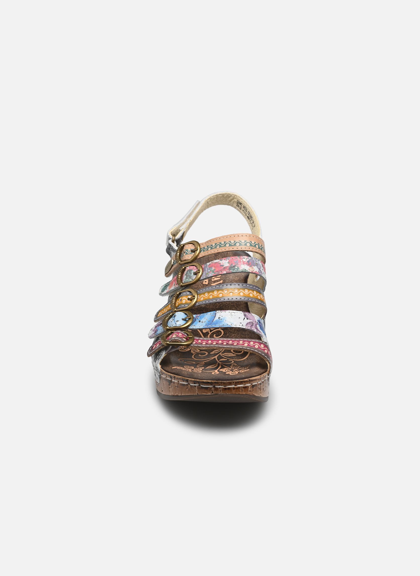 Sandalias y plataformas de cuña Dino 0523 mujer multicolor Laura Vita Sandalias y plataformas de cuña Dino 0523 mujer multicolor Gris