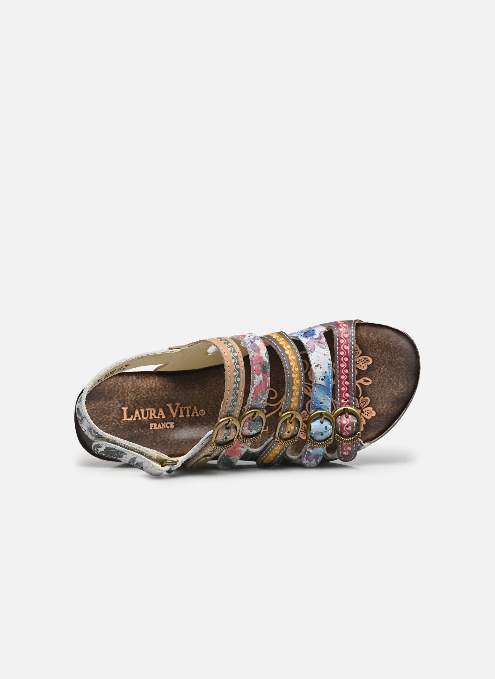 Sandalias y plataformas de cuña Dino 0523 mujer multicolor Laura Vita Sandalias y plataformas de cuña Dino 0523 mujer multicolor Gris