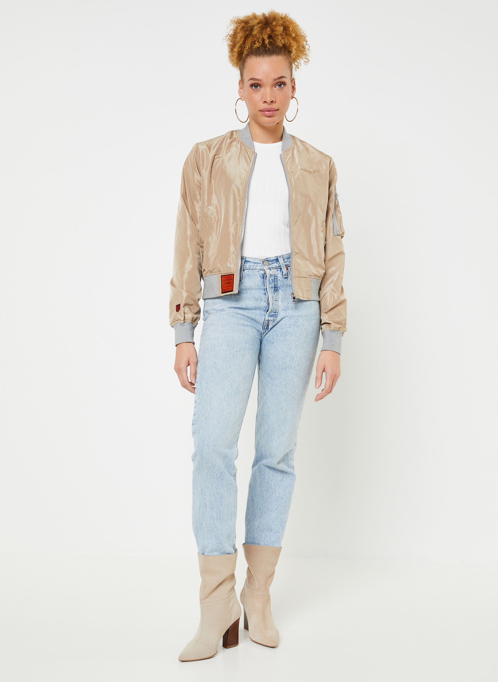 Blousons Ma1 Women femme beige Bombers Original Blousons Ma1 Women femme beige BEIGE