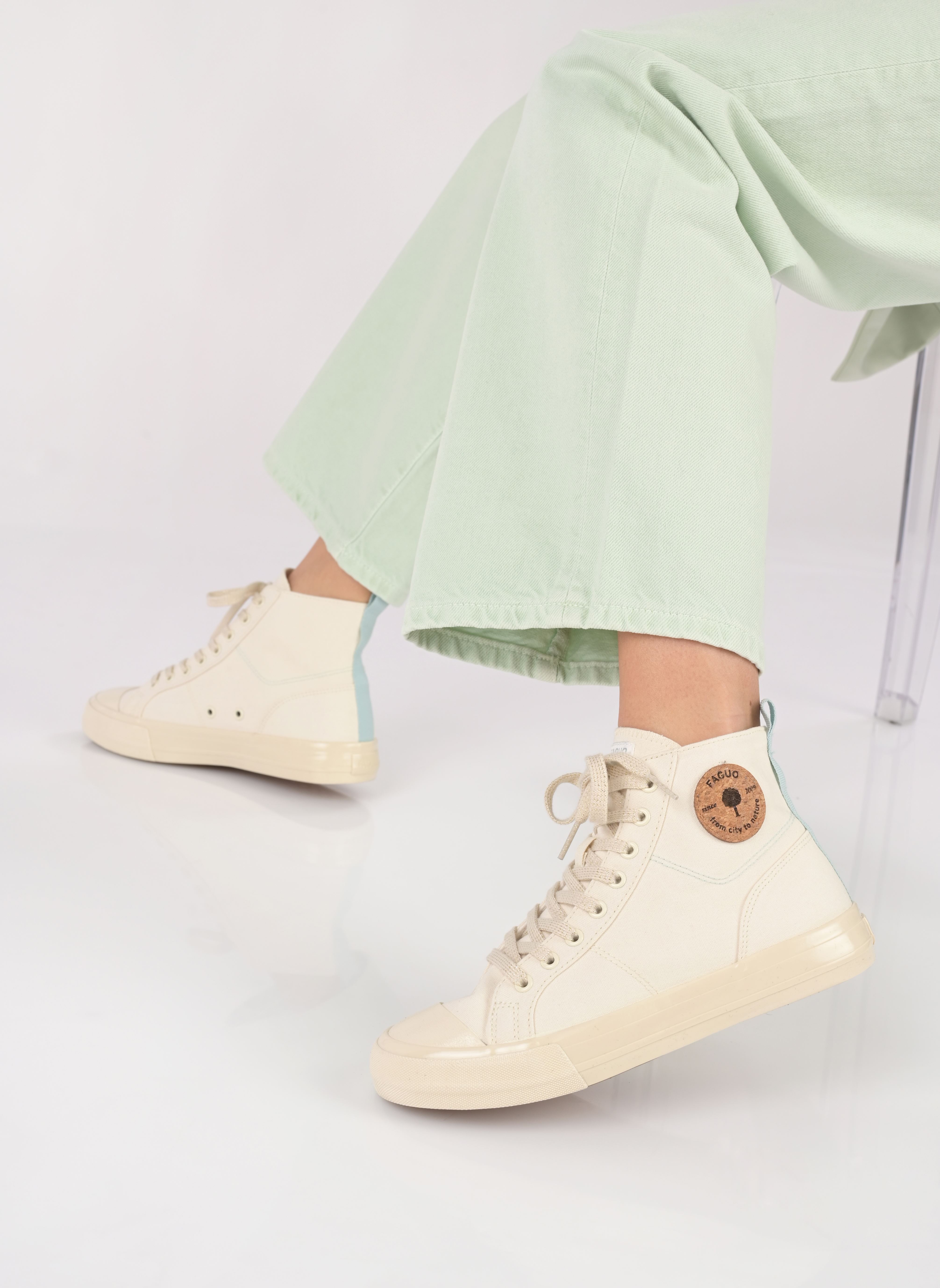 Baskets toile NUTMEG BASKETS COTTON femme beige Faguo Baskets toile NUTMEG BASKETS COTTON femme beige ECR58