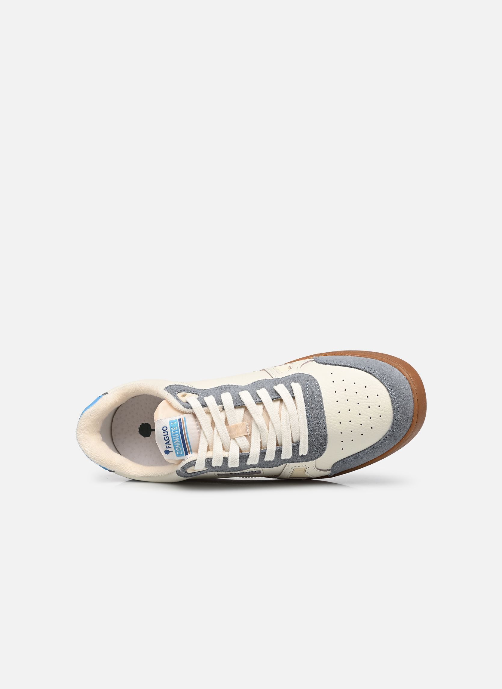 Baskets basses COMMUTE 1 LEATHER SUEDE M homme blanc Faguo Baskets basses COMMUTE 1 LEATHER SUEDE M homme blanc WHITE/BLUE