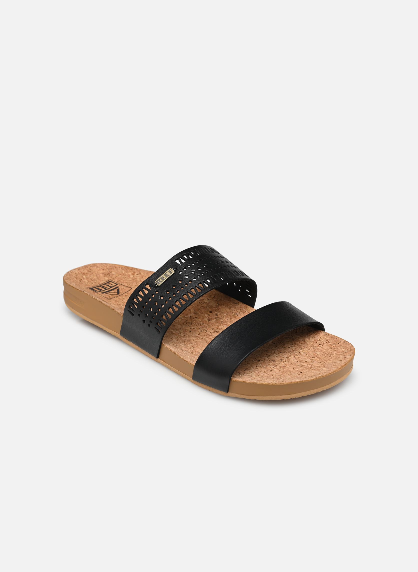 Pantoletten CUSHION VISTA PERF damen schwarz Reef Pantoletten CUSHION VISTA PERF damen schwarz BLACK/TAN