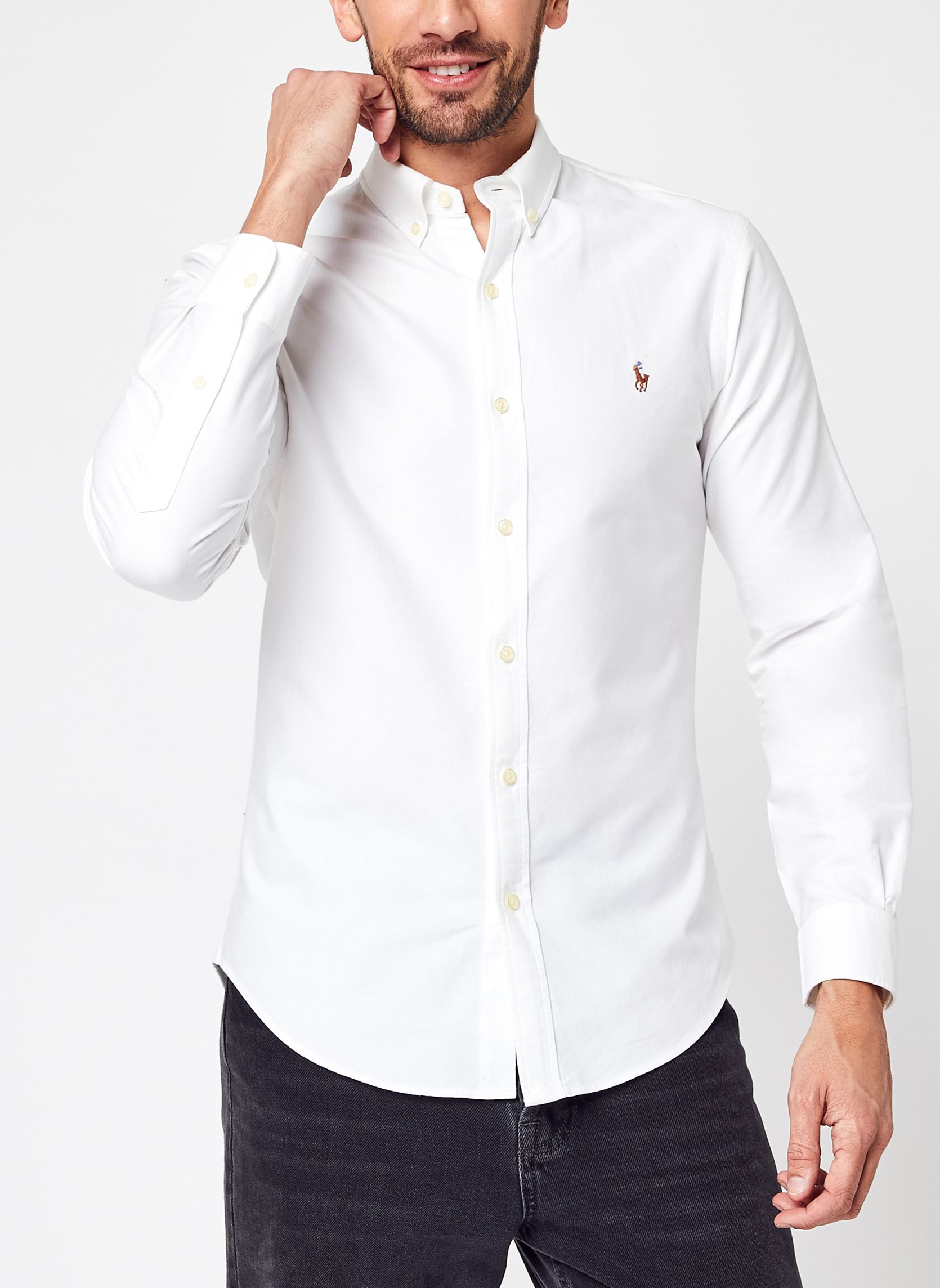 Chemises Chemise Oxford cintrée 710549084 homme blanc Polo Ralph Lauren Chemises Chemise Oxford cintrée 710549084 homme blanc BSR WHITE