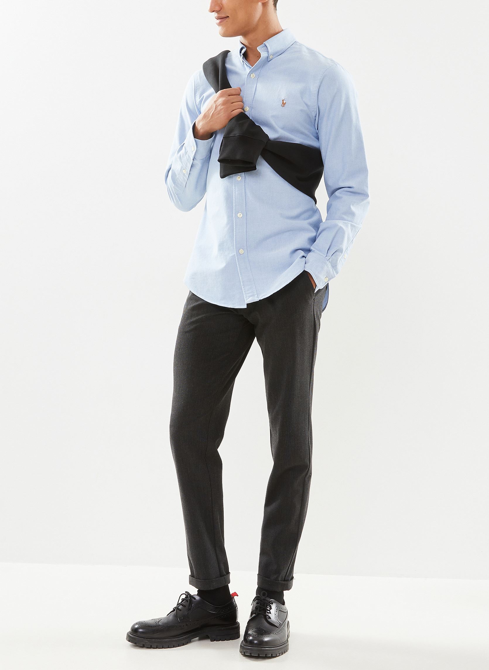 Camisas Chemise Oxford cintrée 710549084 hombre azul Polo Ralph Lauren Camisas Chemise Oxford cintrée 710549084 hombre azul BSR BLUE