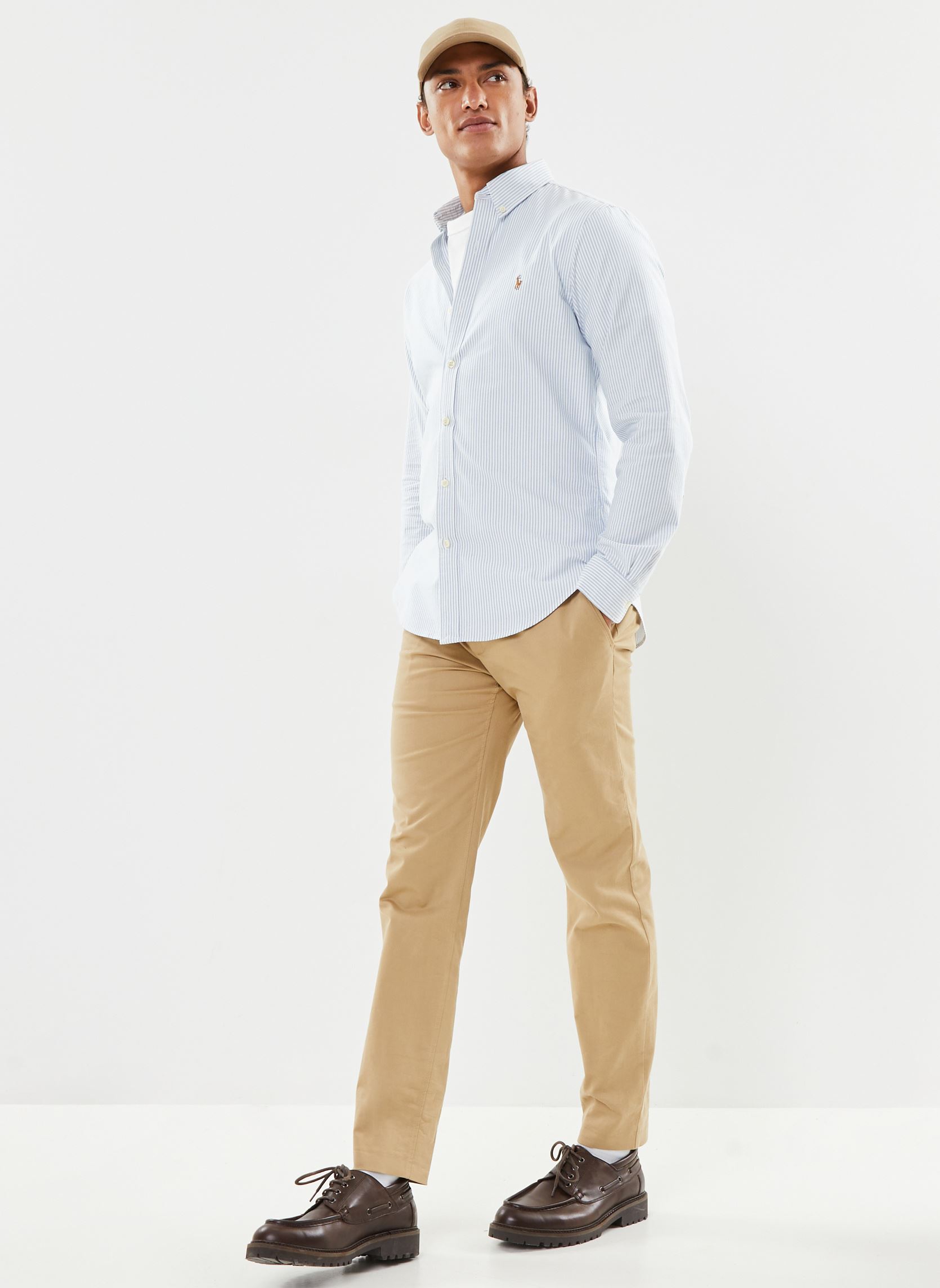 Chemises Chemise Oxford cintrée 710549084 homme bleu Polo Ralph Lauren Chemises Chemise Oxford cintrée 710549084 homme bleu BSR BLUE/WHITE
