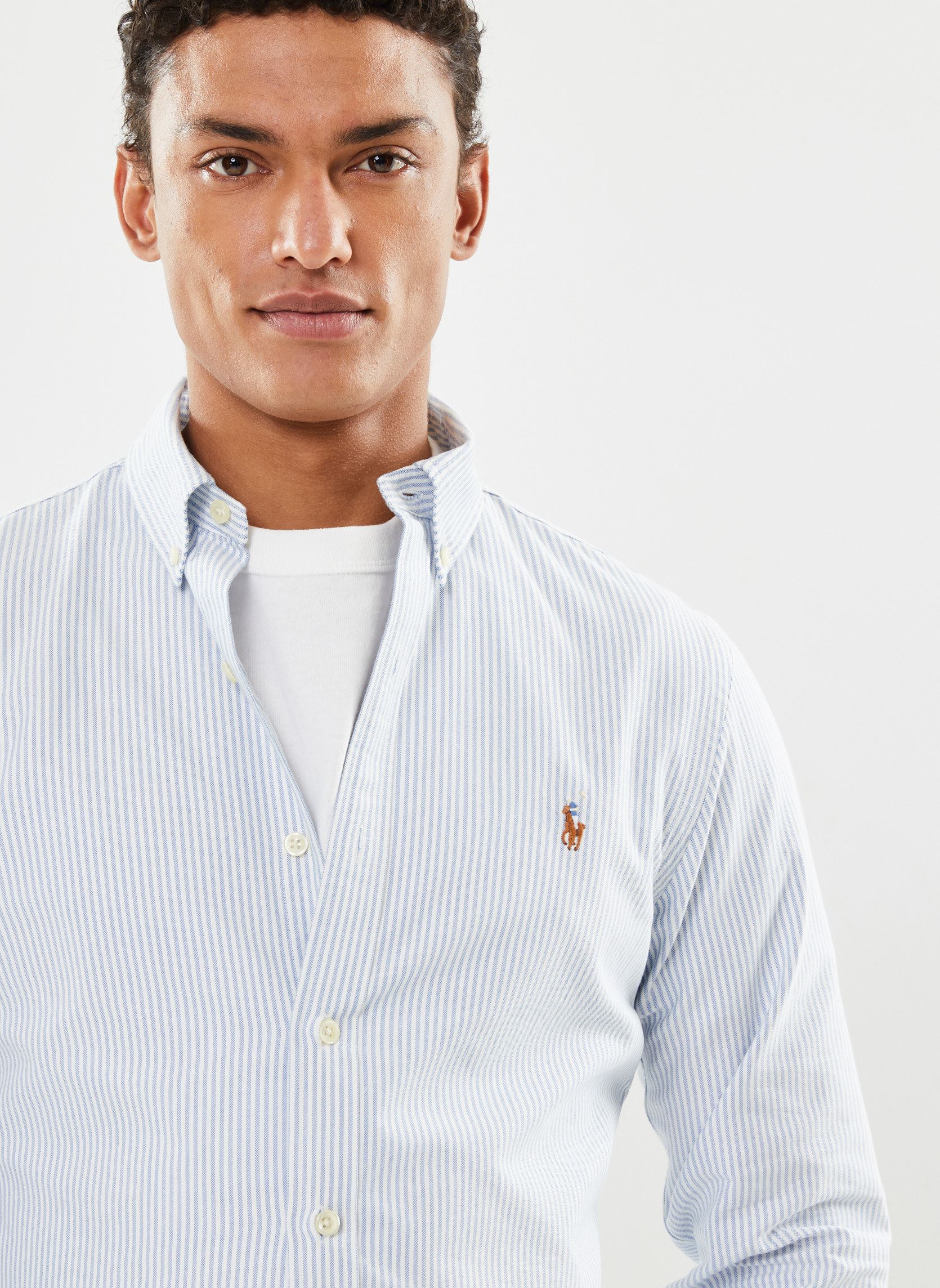 Chemises Chemise Oxford cintrée 710549084 homme bleu Polo Ralph Lauren Chemises Chemise Oxford cintrée 710549084 homme bleu BSR BLUE/WHITE