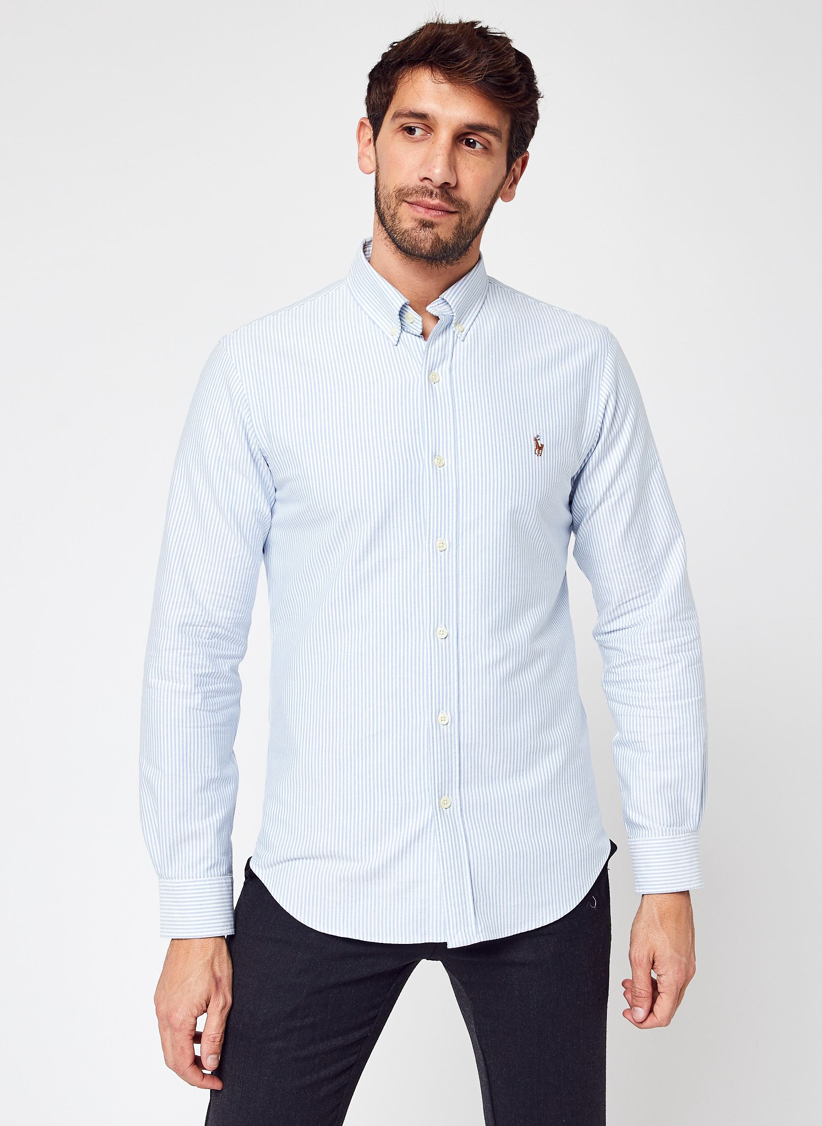 Chemises Chemise Oxford cintrée 710549084 homme bleu Polo Ralph Lauren Chemises Chemise Oxford cintrée 710549084 homme bleu BSR BLUE/WHITE