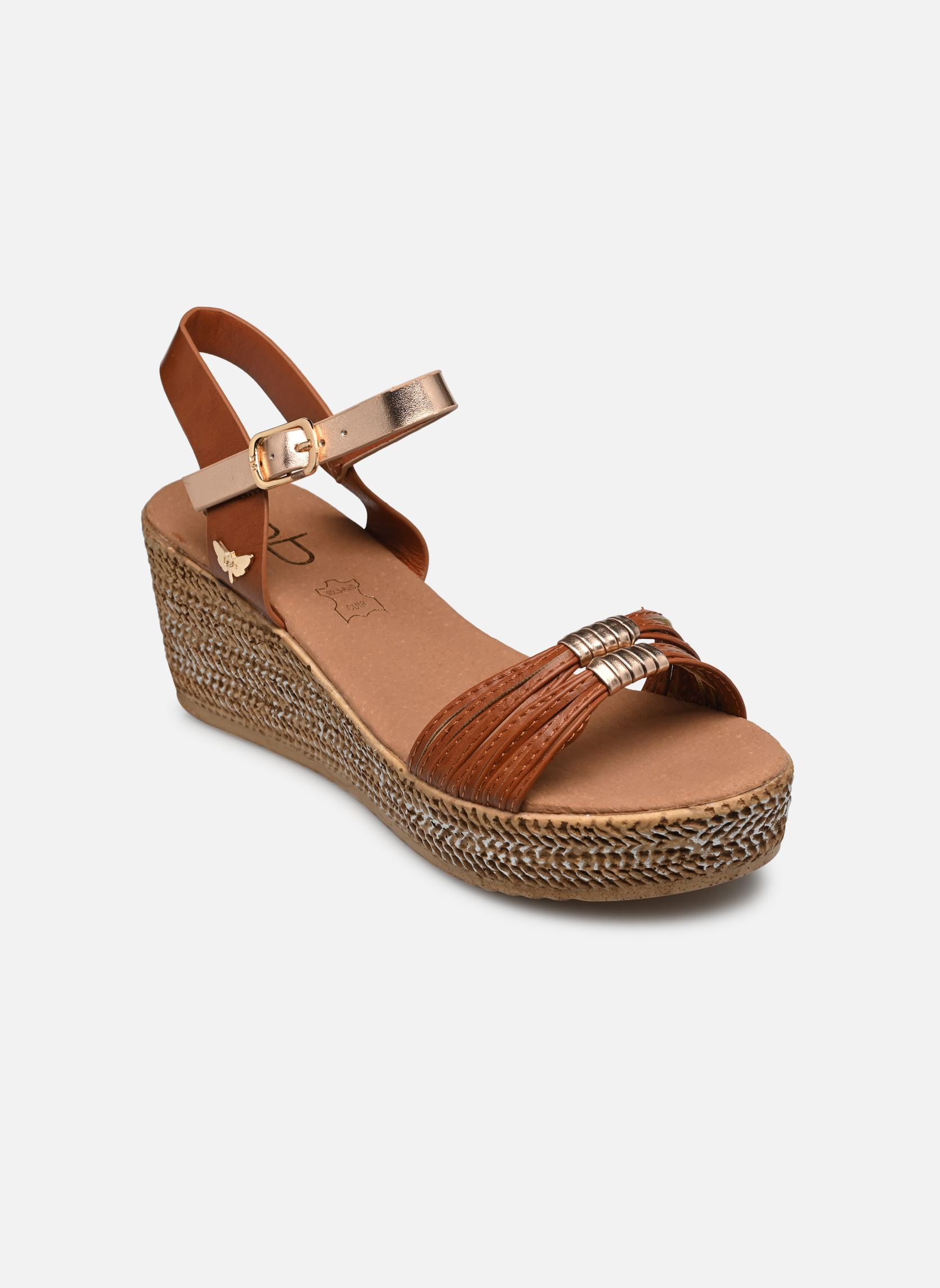 Keil- und Plateausandalen FELICIA damen braun LPB -LES PETITES BOMBES Keil- und Plateausandalen FELICIA damen braun Camel