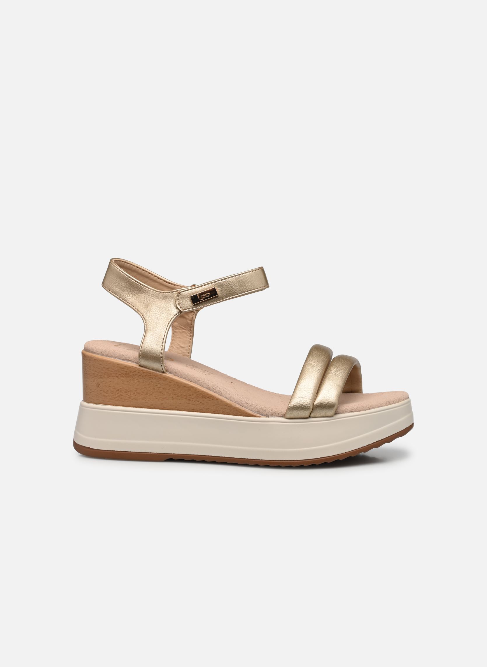 Sandali con zeppa e plateau FIONA donna oro e bronzo LPB -LES PETITES BOMBES Sandali con zeppa e plateau FIONA donna oro e bronzo Or Metal