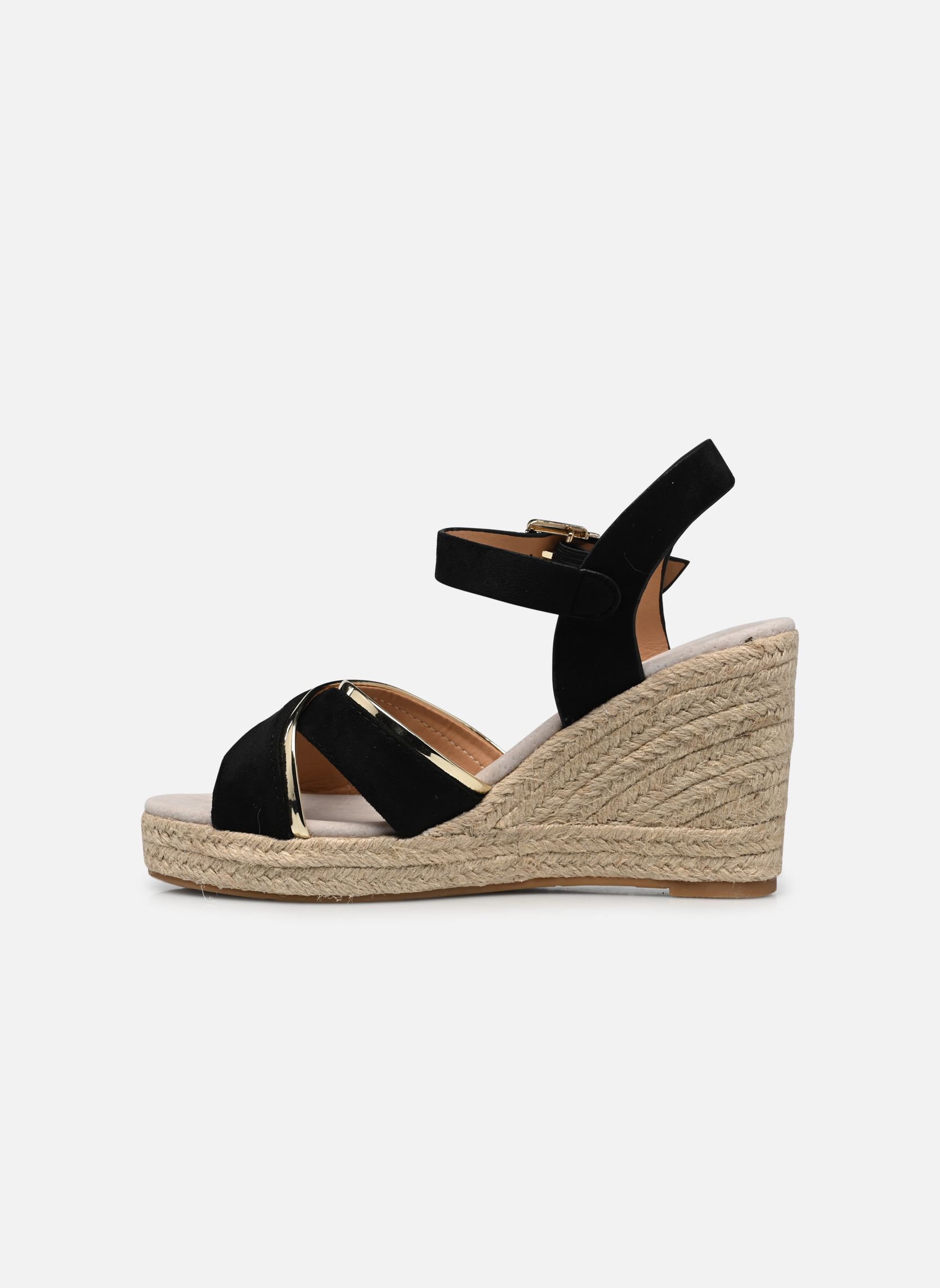 Keil- und Plateausandalen FLORY damen schwarz LPB -LES PETITES BOMBES Keil- und Plateausandalen FLORY damen schwarz NOIR SUEDINE