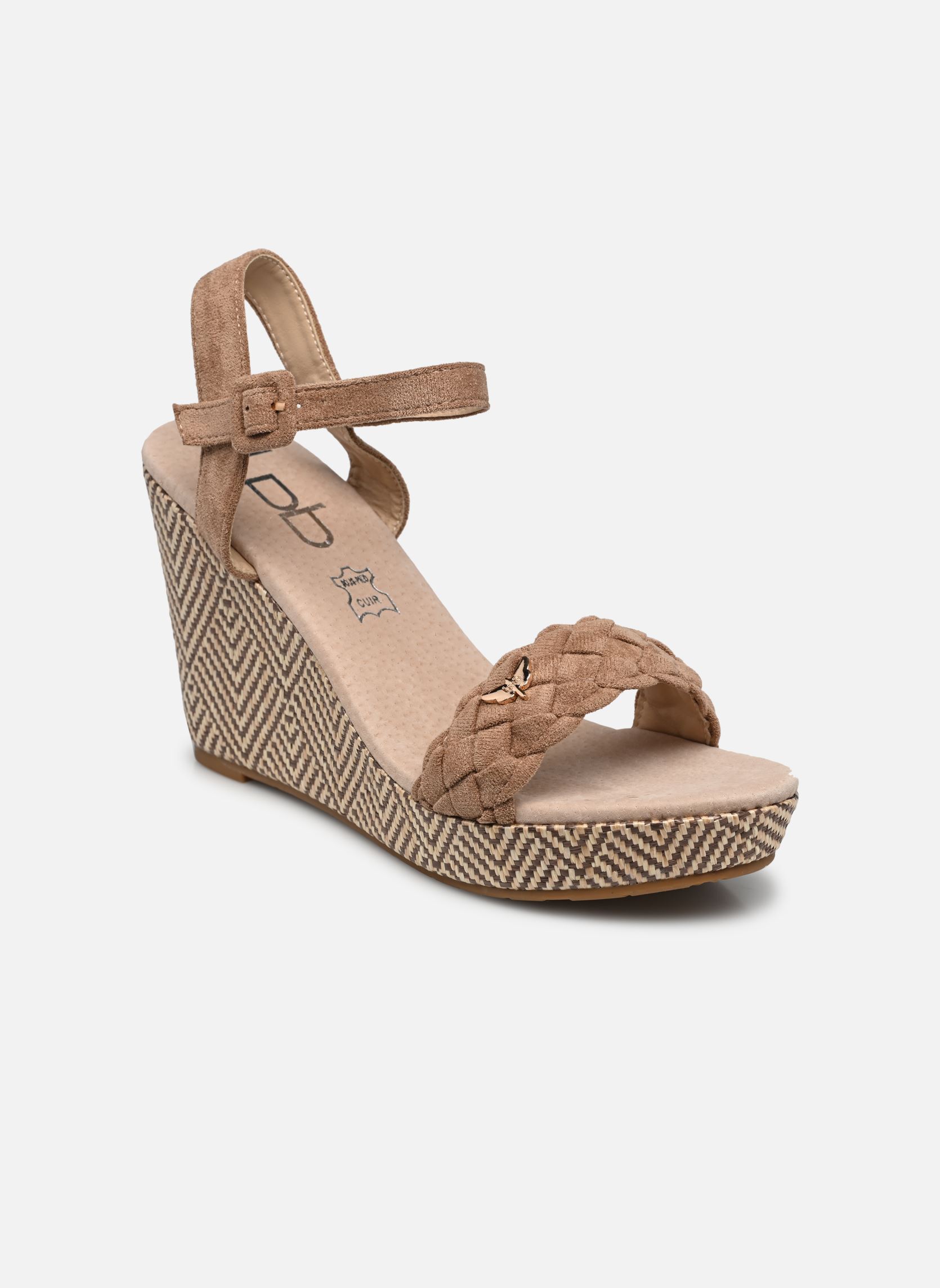 Sandali con zeppa e plateau FAUSTA donna beige LPB -LES PETITES BOMBES Sandali con zeppa e plateau FAUSTA donna beige TAUPE/CHEVRON