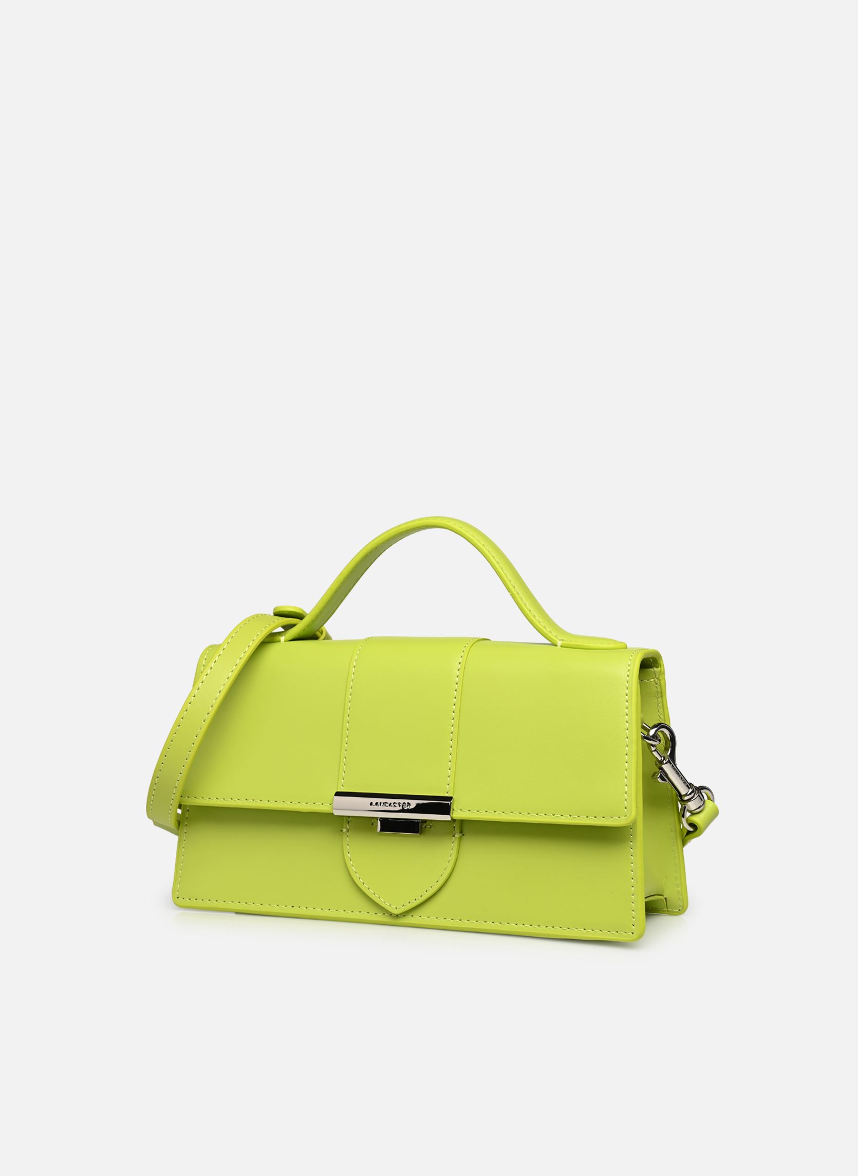 Sacs à main Sac baguette A rabat avec fermoir Paris femme vert Lancaster Sacs à main Sac baguette A rabat avec fermoir Paris femme vert ANIS