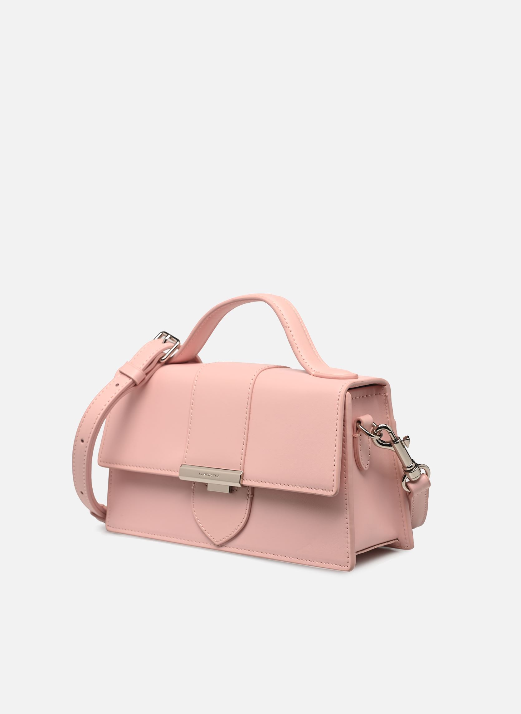 Sac à main demi-lune AURORE velours côtelé rose pâle
