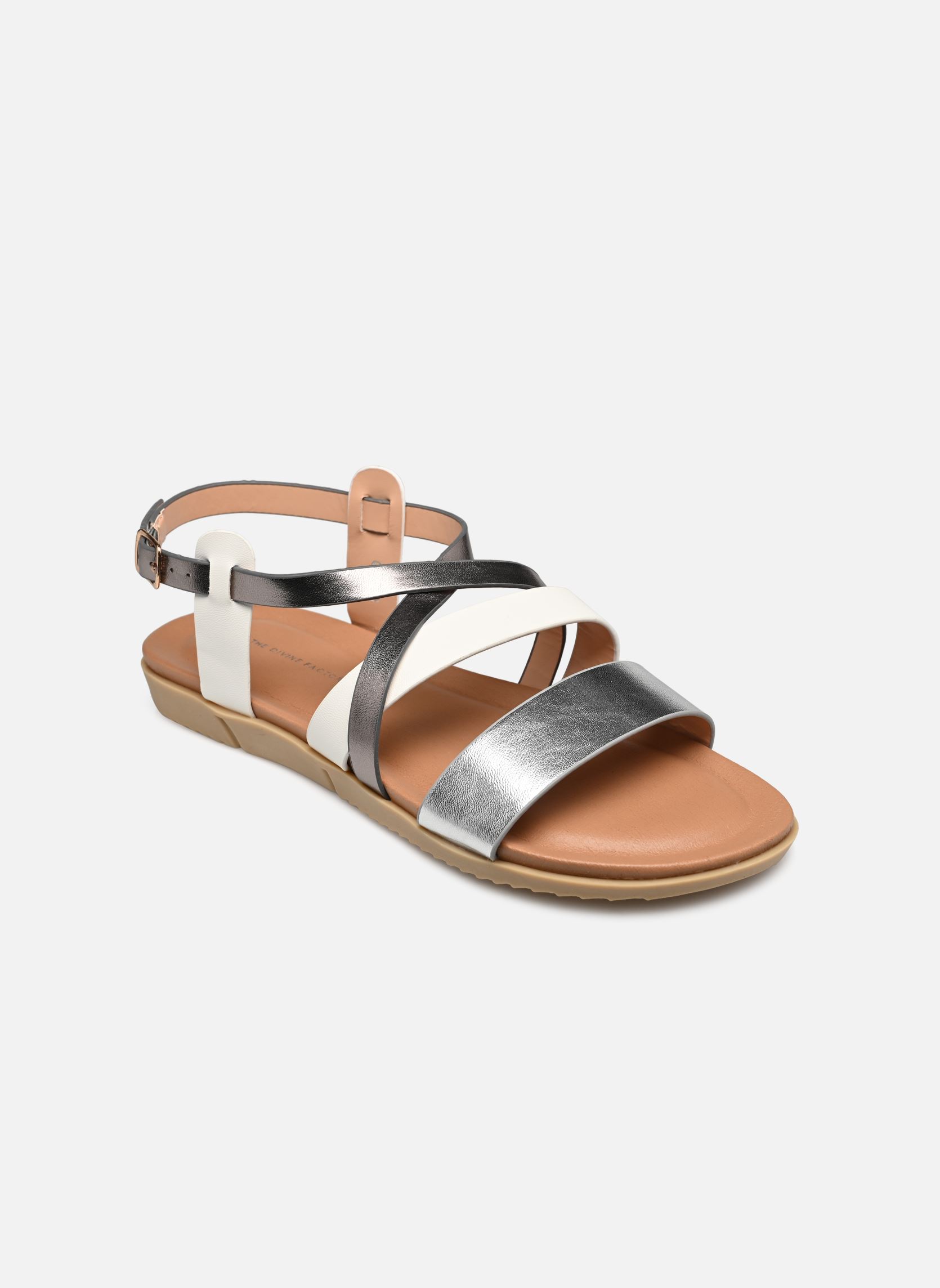 Sandalen QL4628_ARGENT/ETAIN damen silber Divine Factory Sandalen QL4628_ARGENT/ETAIN damen silber Argent/Etain