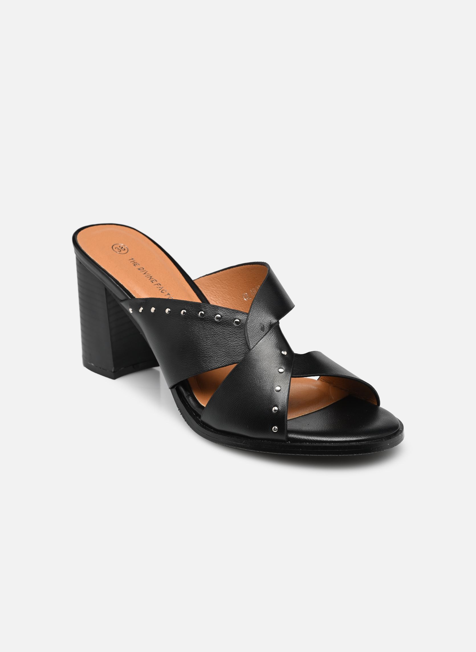 Pantoletten QL4820_NOIR damen schwarz Divine Factory Pantoletten QL4820_NOIR damen schwarz Noir