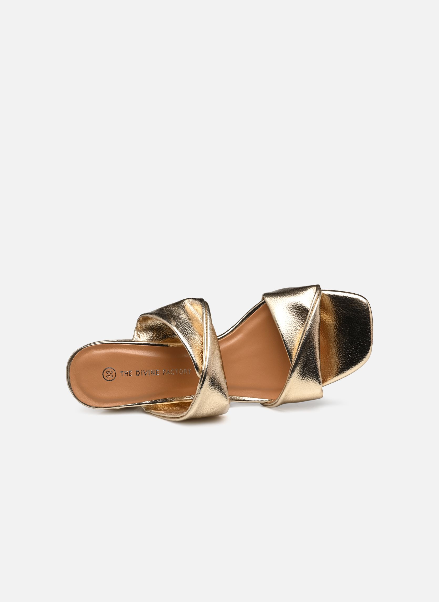 Mules QL4821_DORE femme or et bronze Divine Factory Mules QL4821_DORE femme or et bronze Noir