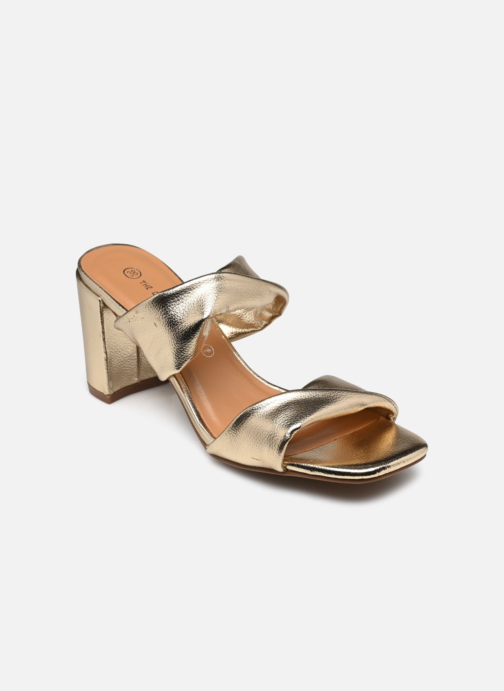 Mules QL4821_DORE femme or et bronze Divine Factory Mules QL4821_DORE femme or et bronze Noir