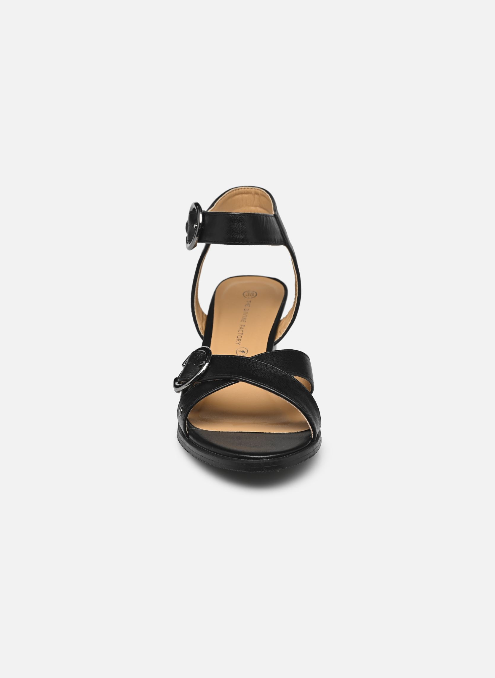 Sandalen QL4824_NOIR damen schwarz Divine Factory Sandalen QL4824_NOIR damen schwarz Noir