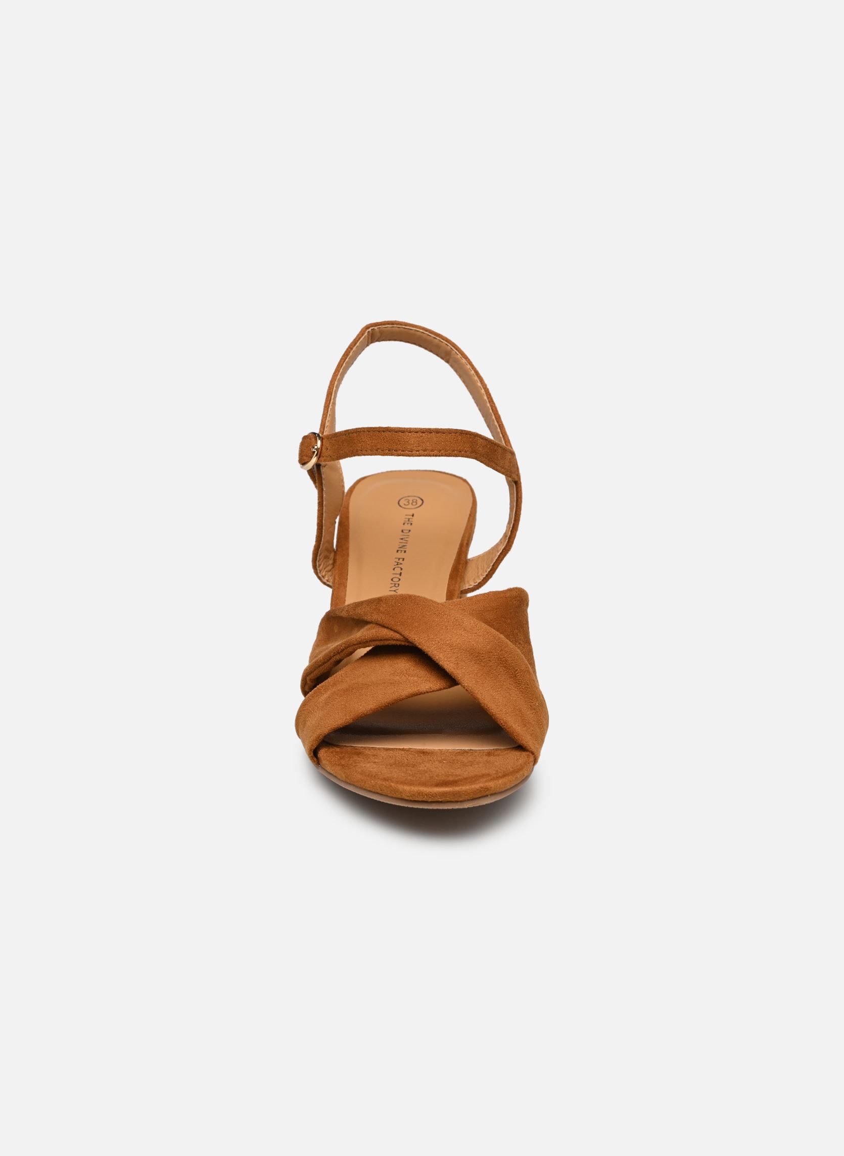 Sandalen QL4825_CAMEL damen braun Divine Factory Sandalen QL4825_CAMEL damen braun Camel