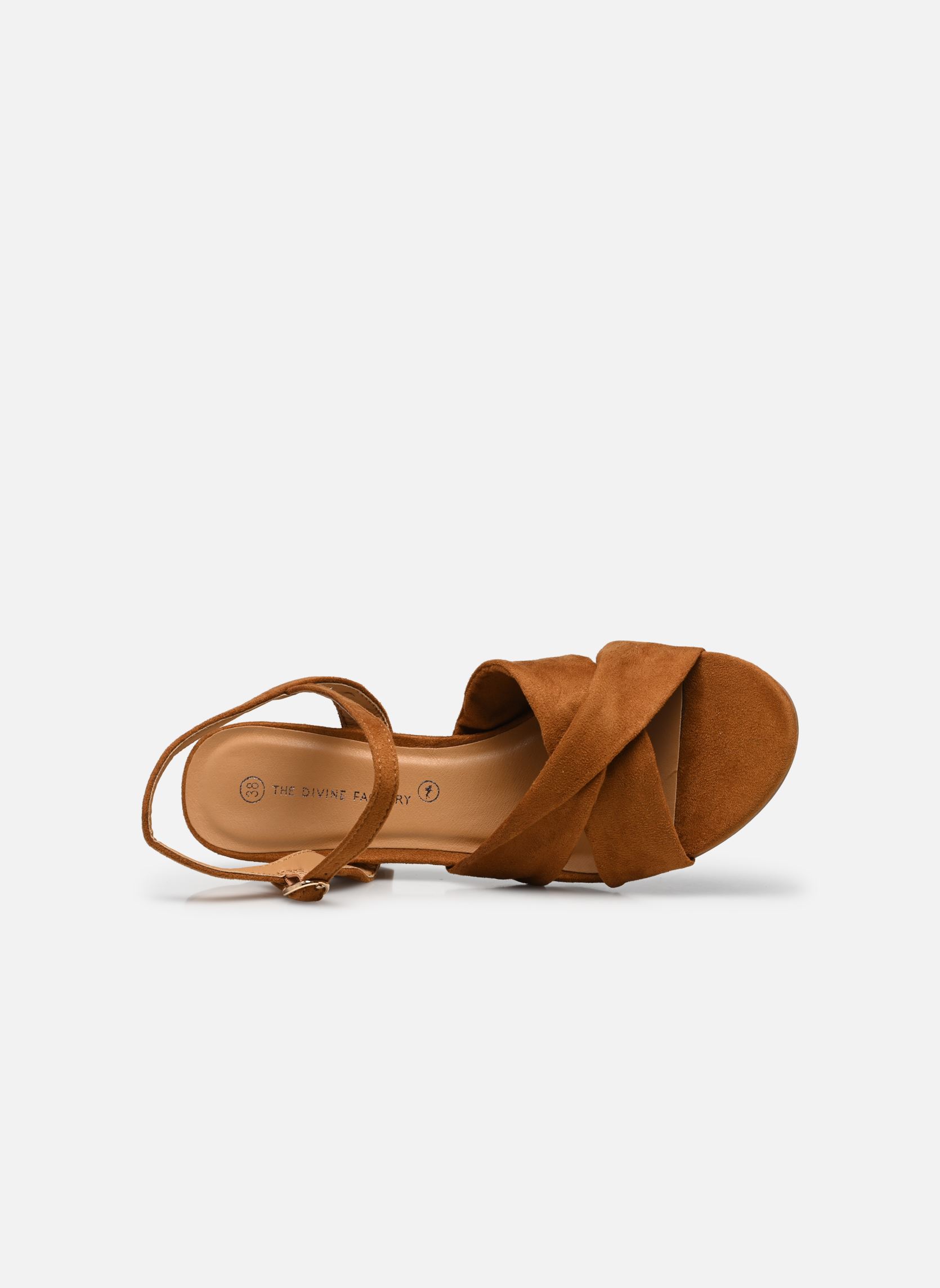 Sandalen QL4825_CAMEL damen braun Divine Factory Sandalen QL4825_CAMEL damen braun Camel