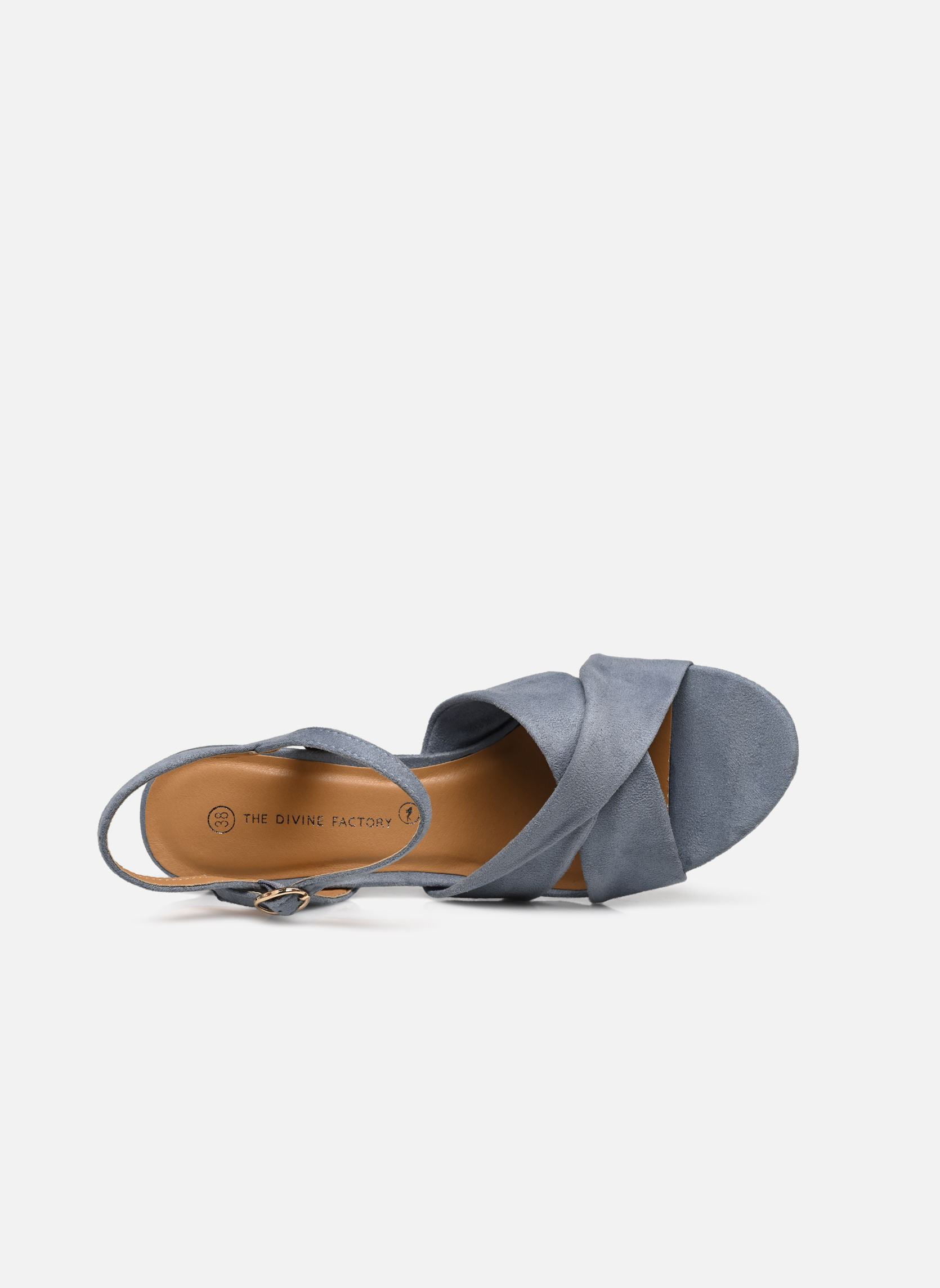 Sandalen QL4825_BLEU damen blau Divine Factory Sandalen QL4825_BLEU damen blau Bleu