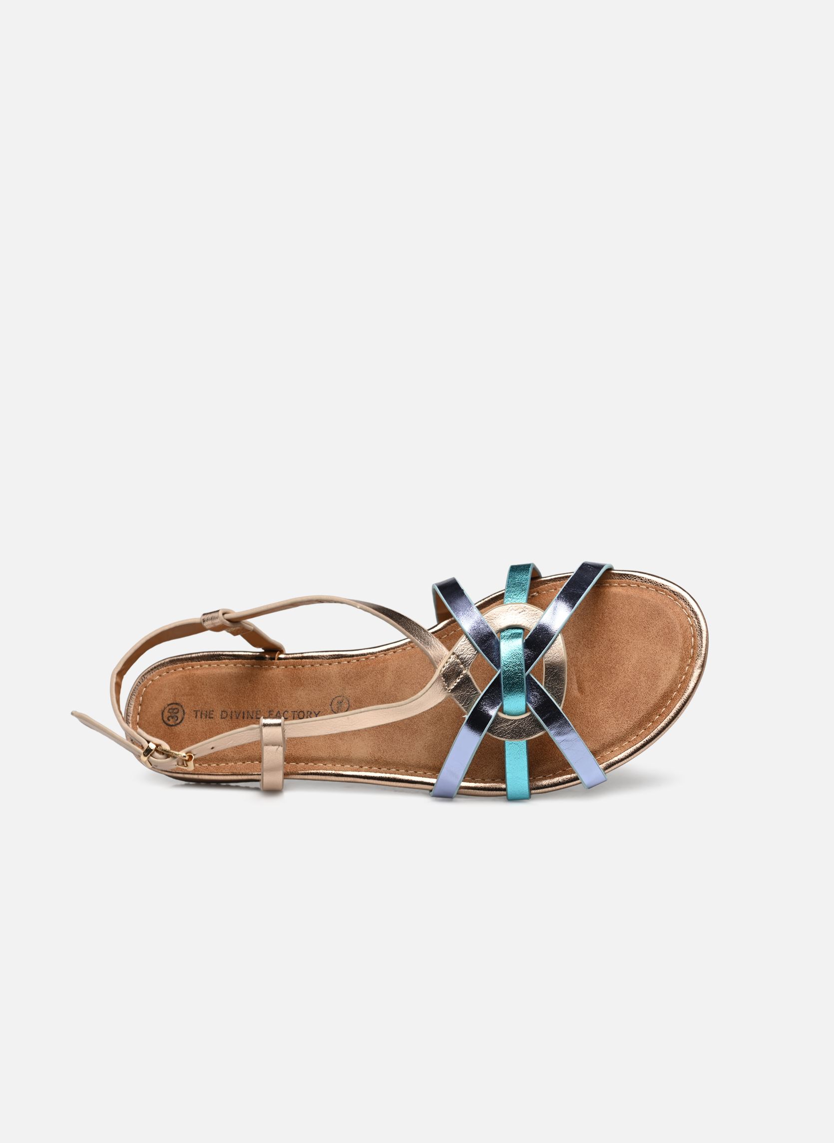 Sandalen FJ4862_CHAMPAGNE damen mehrfarbig Divine Factory Sandalen FJ4862_CHAMPAGNE damen mehrfarbig Champagne