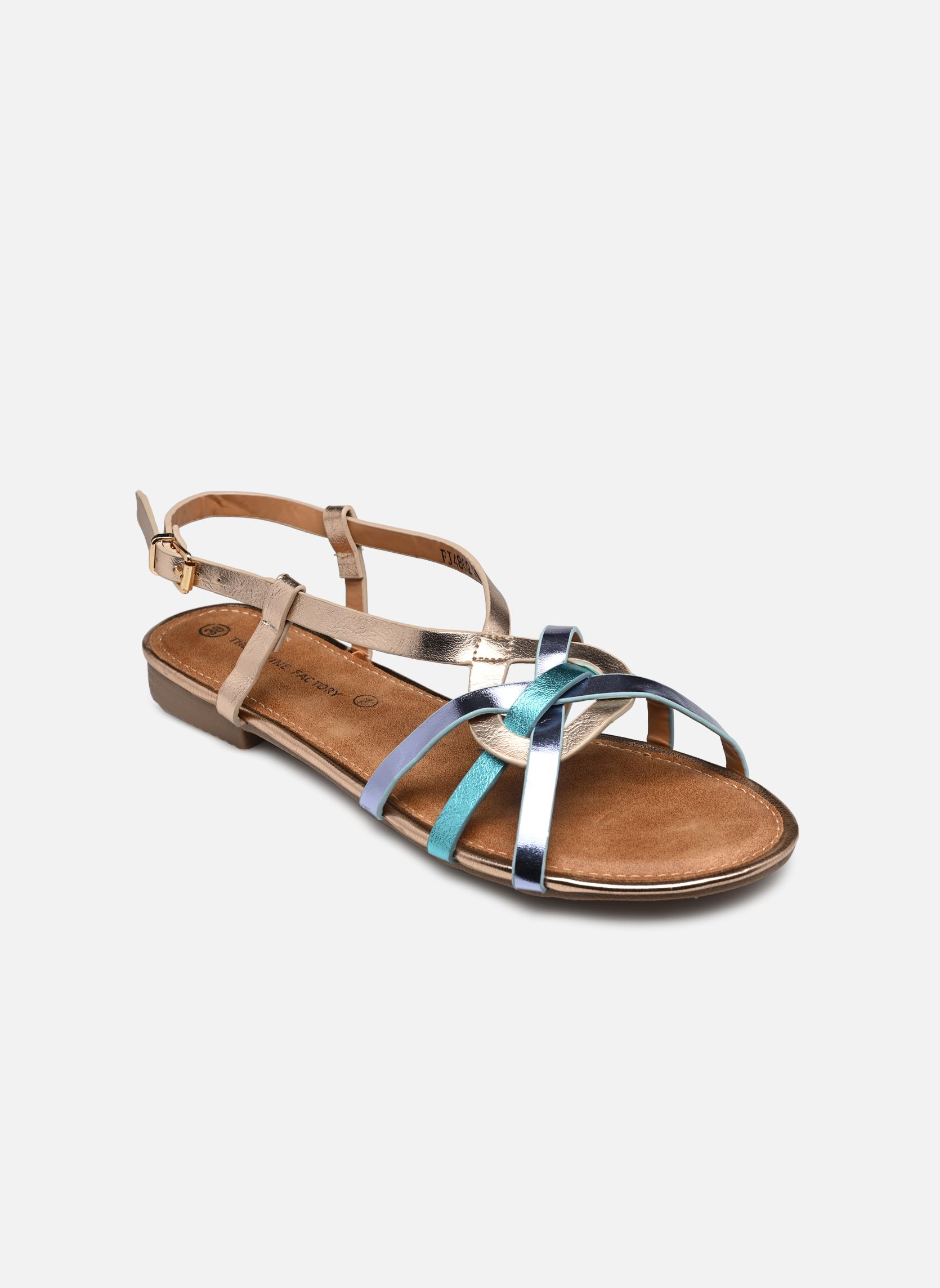 Sandalen FJ4862_CHAMPAGNE damen mehrfarbig Divine Factory Sandalen FJ4862_CHAMPAGNE damen mehrfarbig Champagne