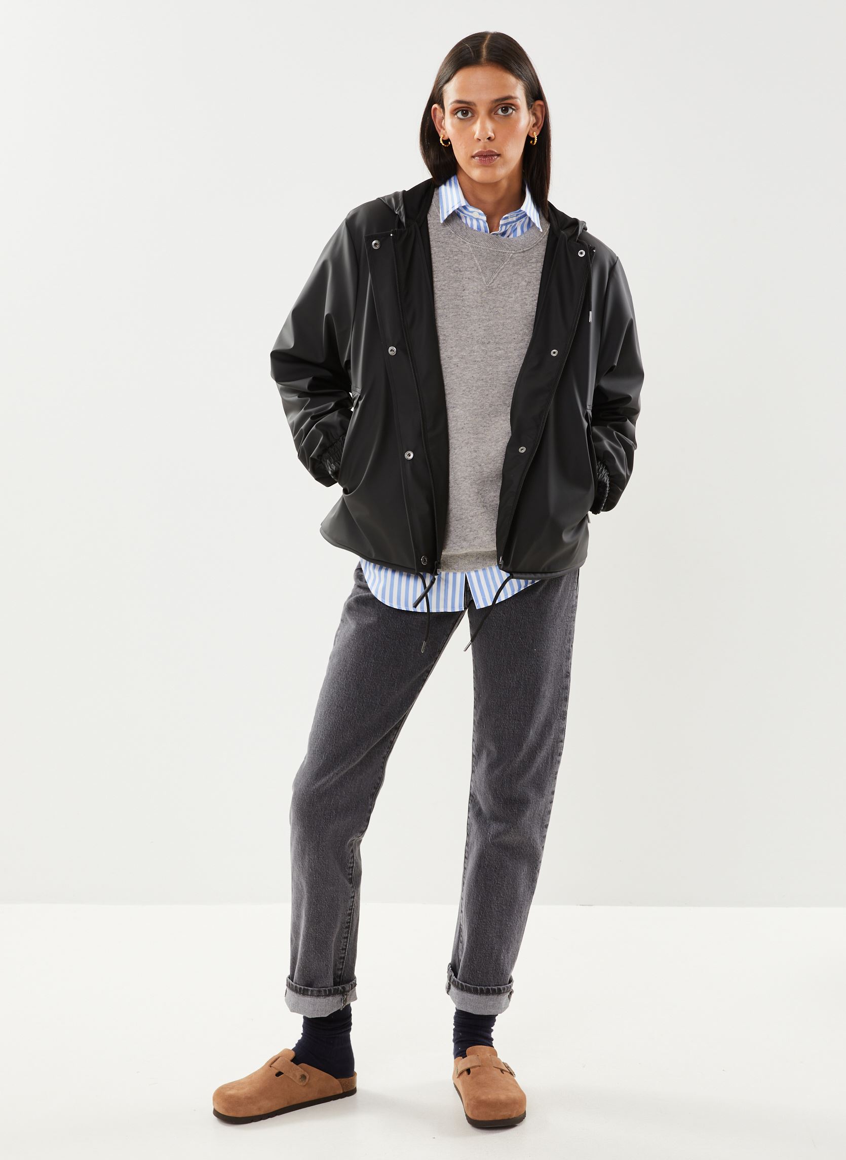 Regenjacken String W Jacket W3 damen schwarz Rains Regenjacken String W Jacket W3 damen schwarz BLACK
