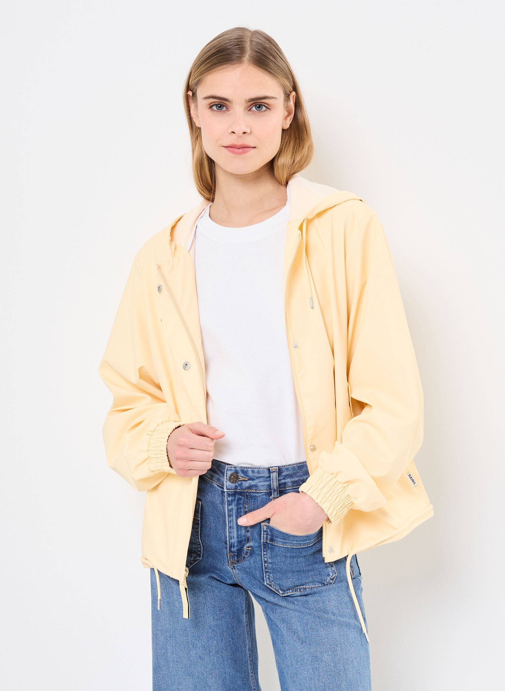 Regenjassen String W Jacket W3 dames wit Rains Regenjassen String W Jacket W3 dames wit GLEAM