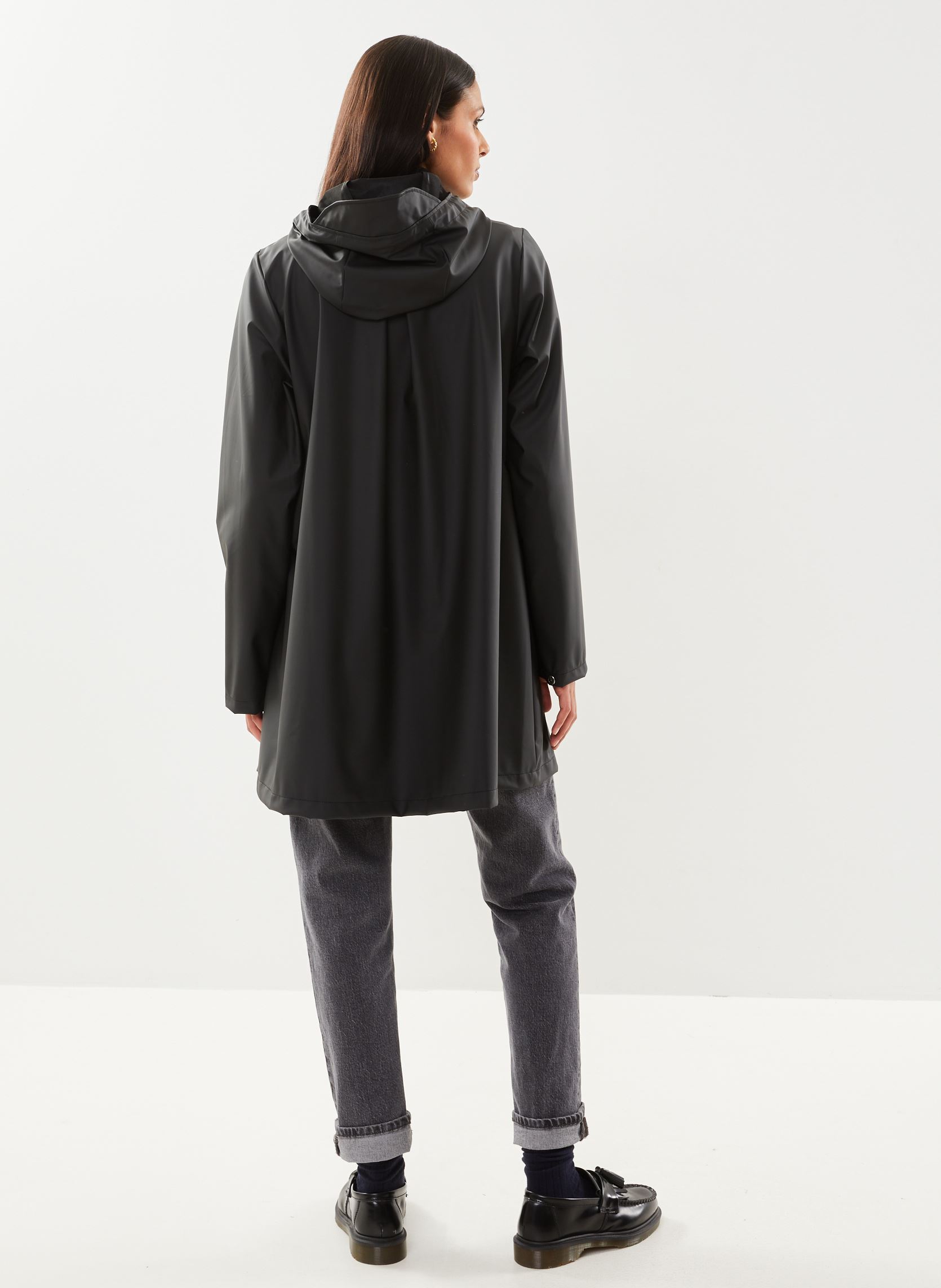 Regenjacken A-Line W Jacket W3 damen schwarz Rains Regenjacken A-Line W Jacket W3 damen schwarz BLACK