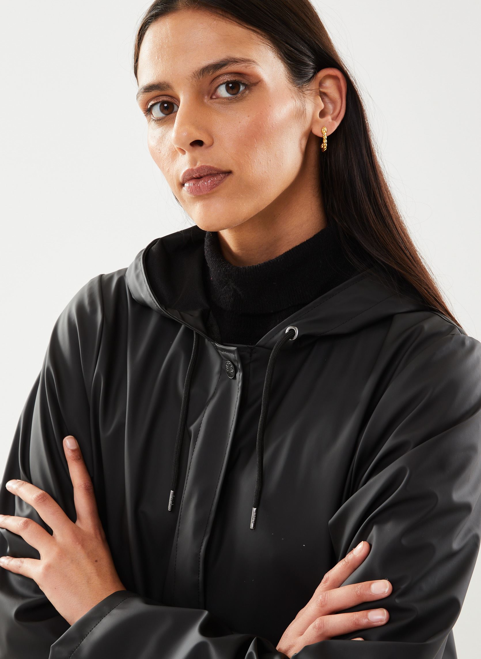 Regenjacken A-Line W Jacket W3 damen schwarz Rains Regenjacken A-Line W Jacket W3 damen schwarz BLACK