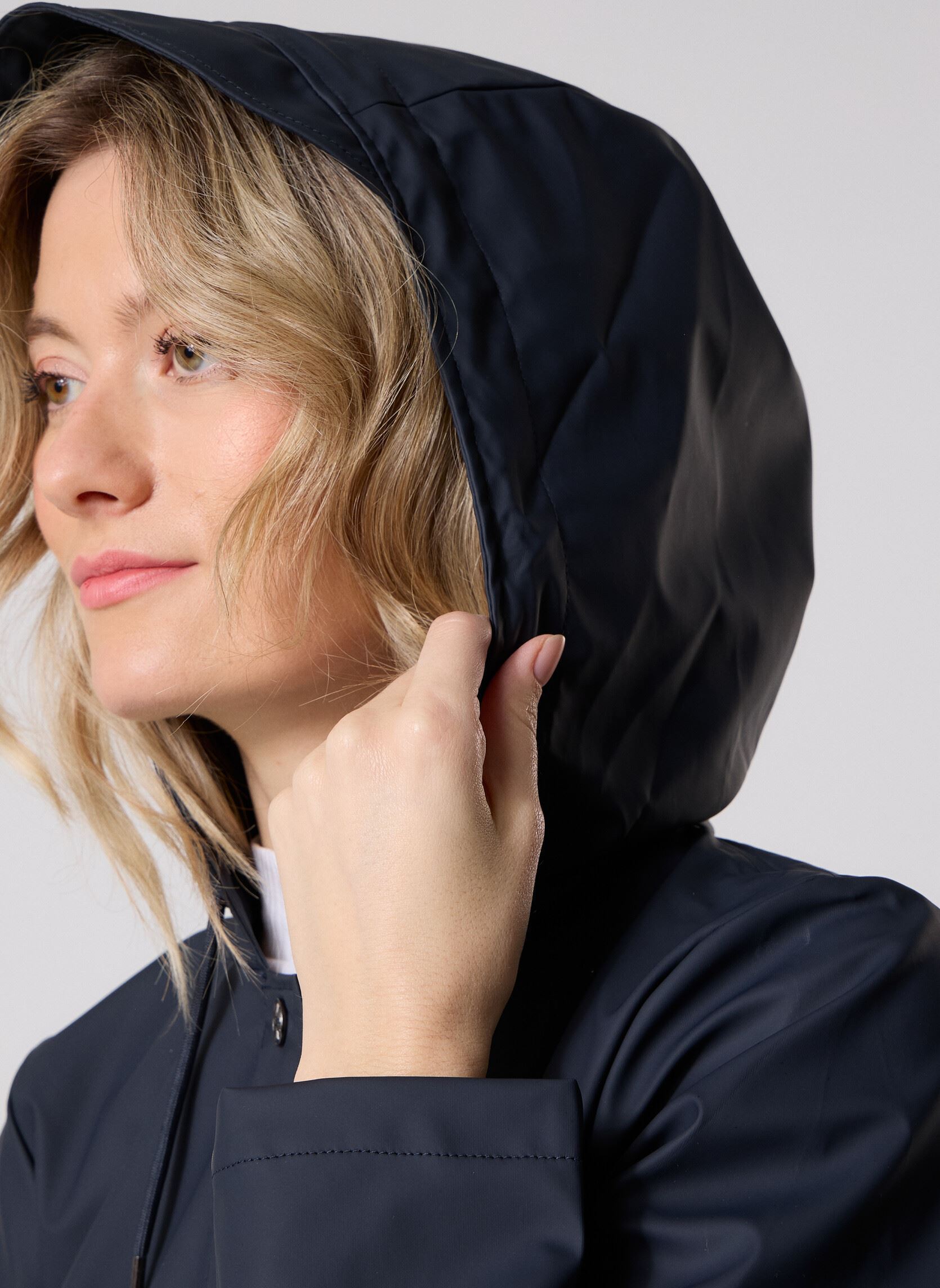 Regenjassen A-Line W Jacket W3 dames blauw Rains Regenjassen A-Line W Jacket W3 dames blauw NAVY