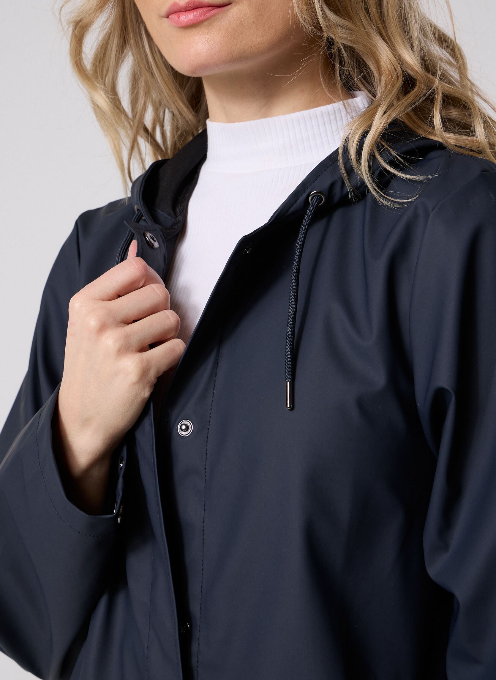 Regenjassen A-Line W Jacket W3 dames blauw Rains Regenjassen A-Line W Jacket W3 dames blauw NAVY
