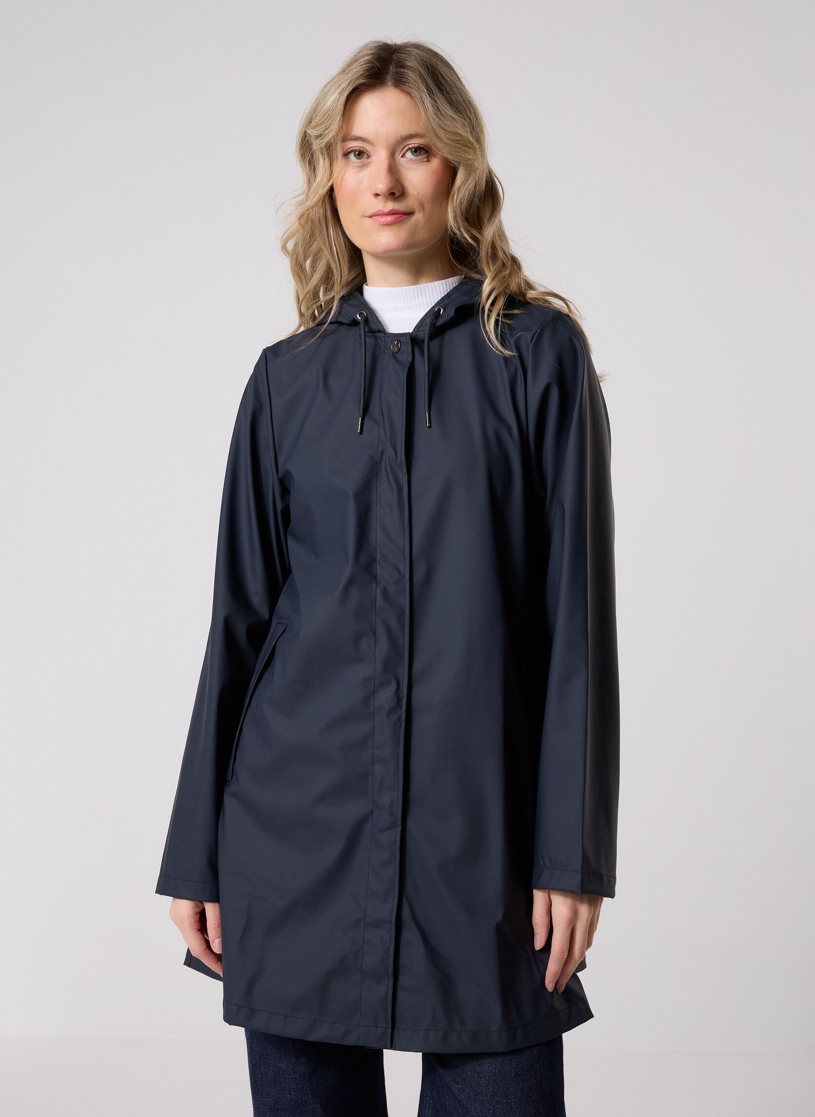 Regenjassen A-Line W Jacket W3 dames blauw Rains Regenjassen A-Line W Jacket W3 dames blauw NAVY