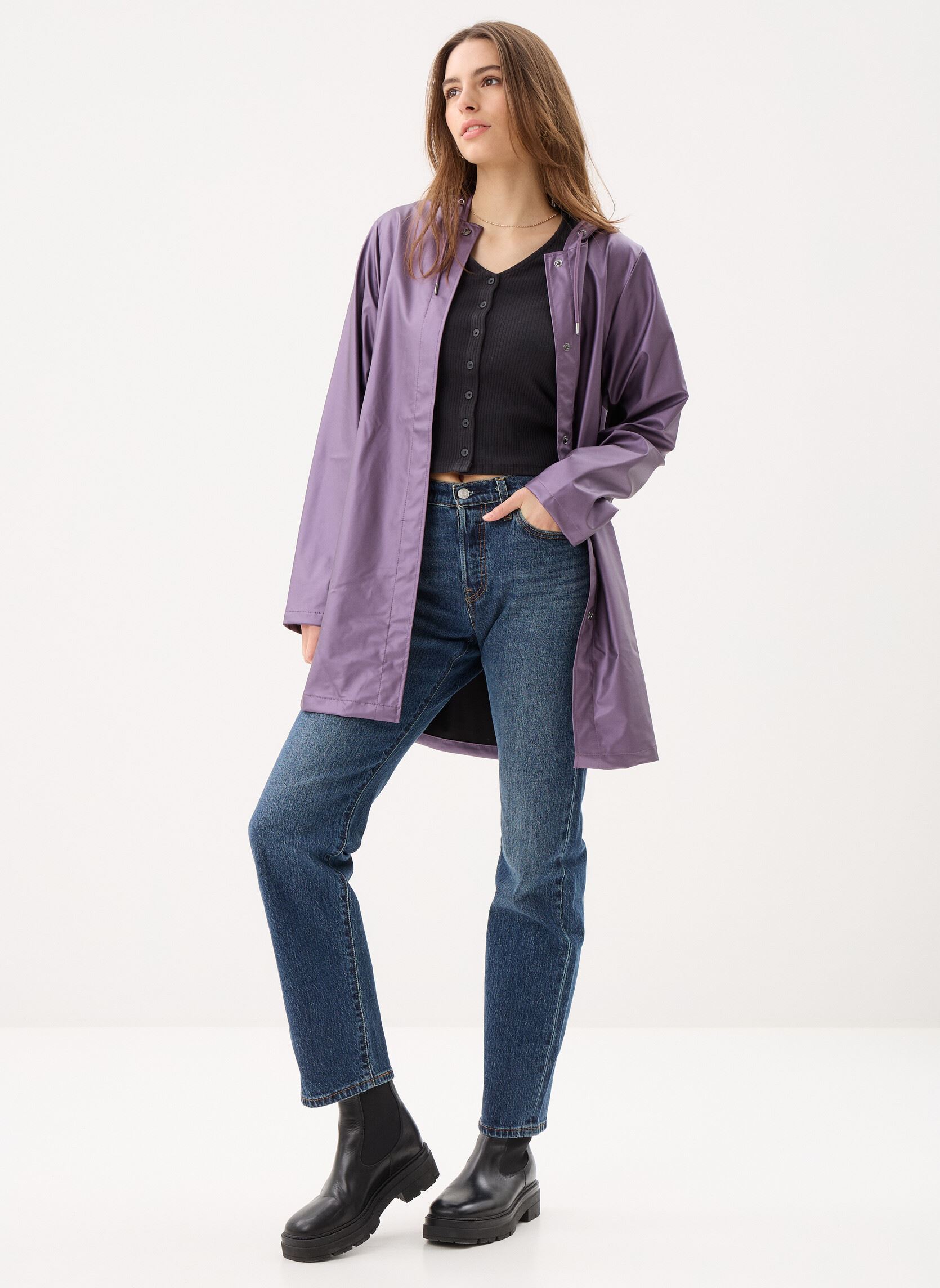 Regenjassen A-Line W Jacket W3 dames paars Rains Regenjassen A-Line W Jacket W3 dames paars BODY