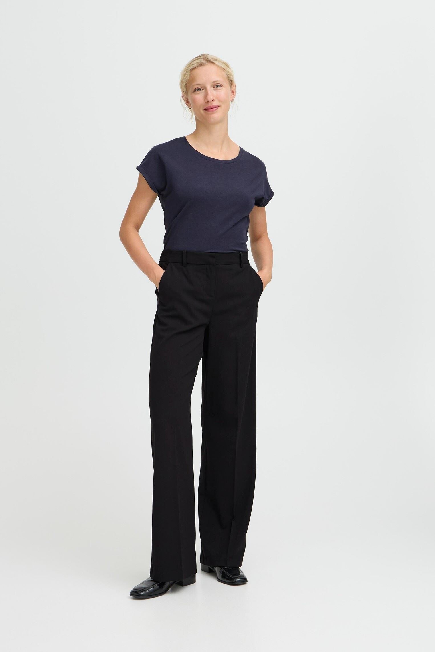 Pantalons droit Bydanta Wide Leg Pants 2 femme noir B-Young Pantalons droit Bydanta Wide Leg Pants 2 femme noir BLACK