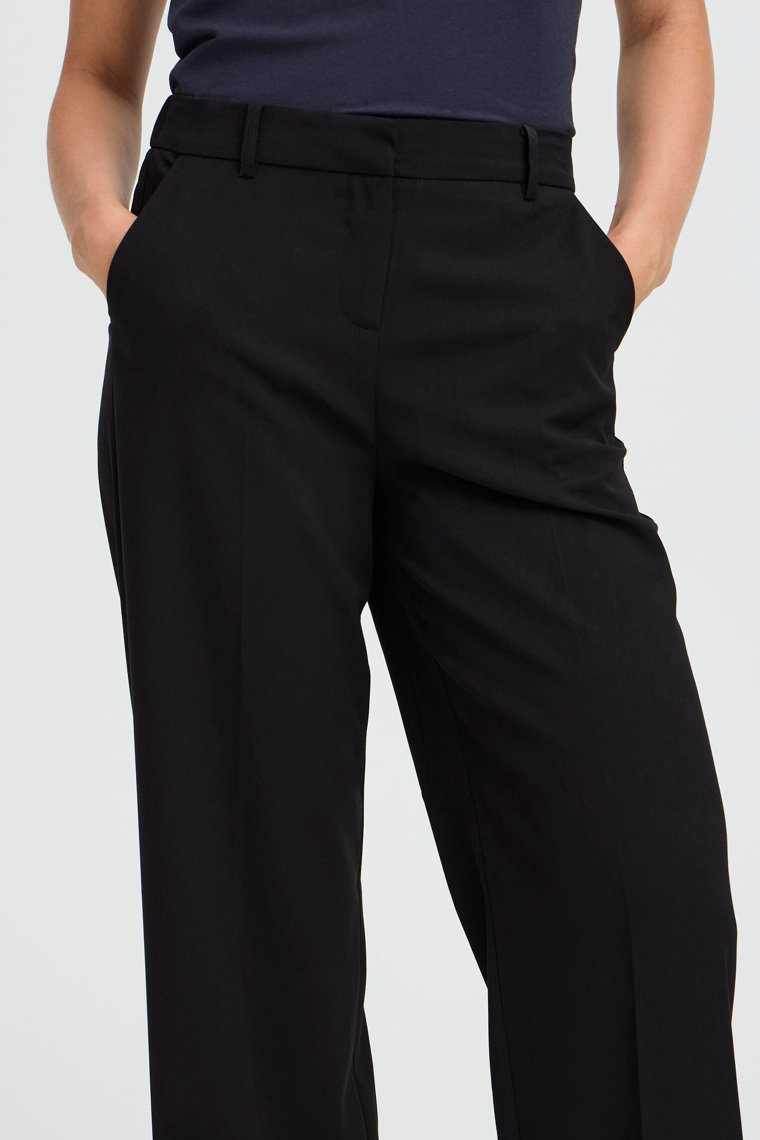 Pantalons droit Bydanta Wide Leg Pants 2 femme noir B-Young Pantalons droit Bydanta Wide Leg Pants 2 femme noir BLACK