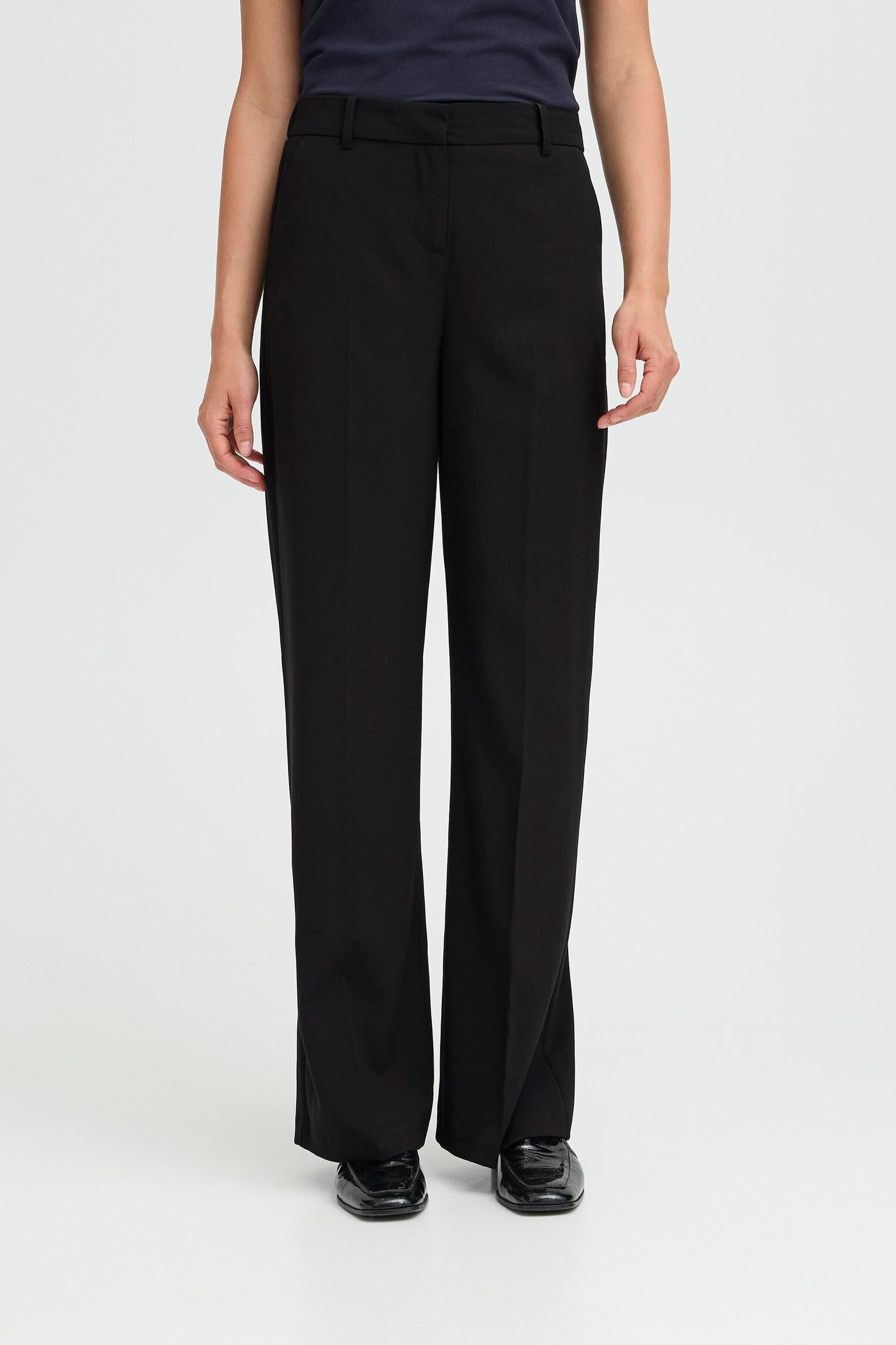Pantalons droit Bydanta Wide Leg Pants 2 femme noir B-Young Pantalons droit Bydanta Wide Leg Pants 2 femme noir BLACK